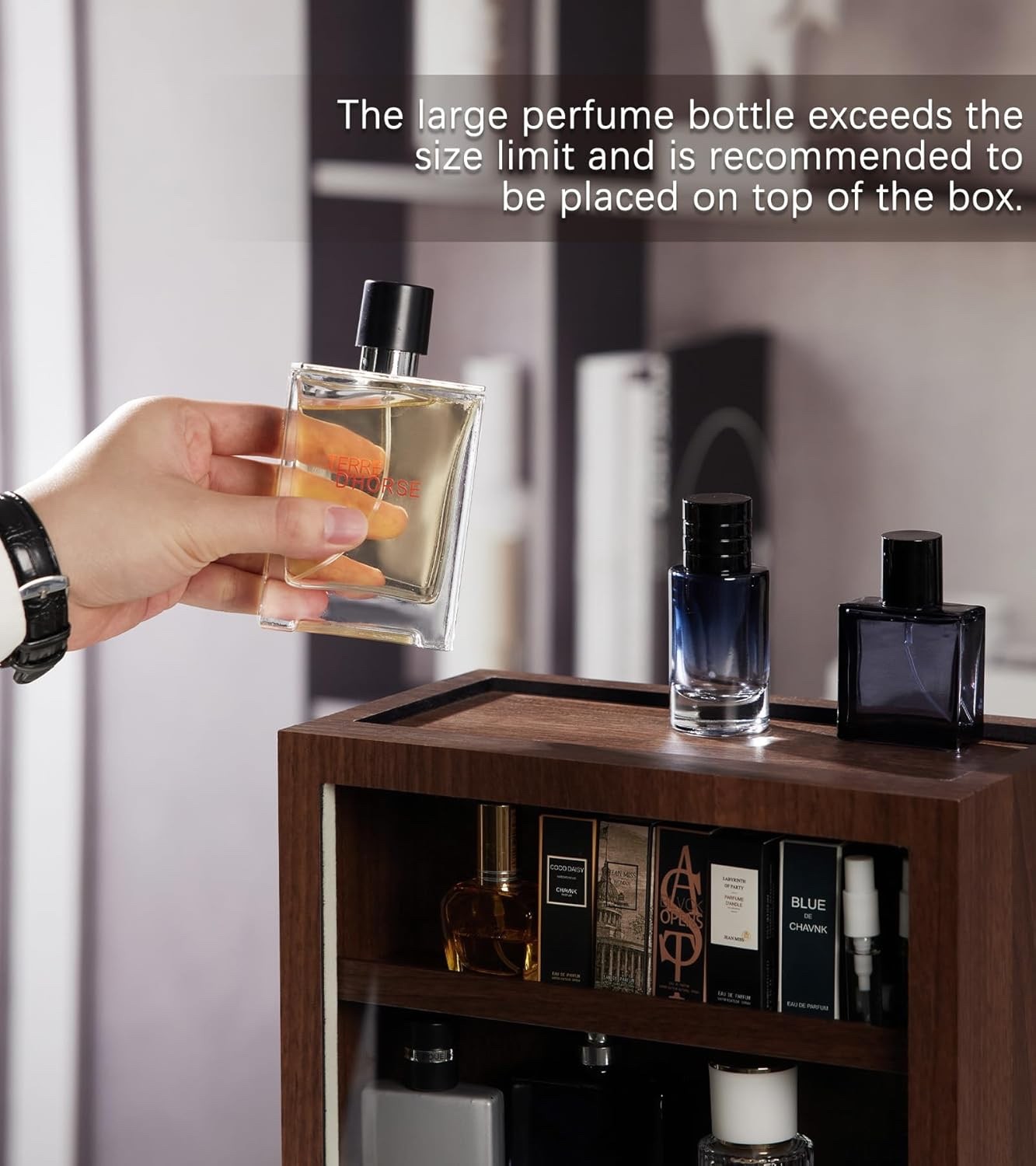 Homde Cologne Storage Organizer with Drawer - Men's Cologne Holder - Stylish ...