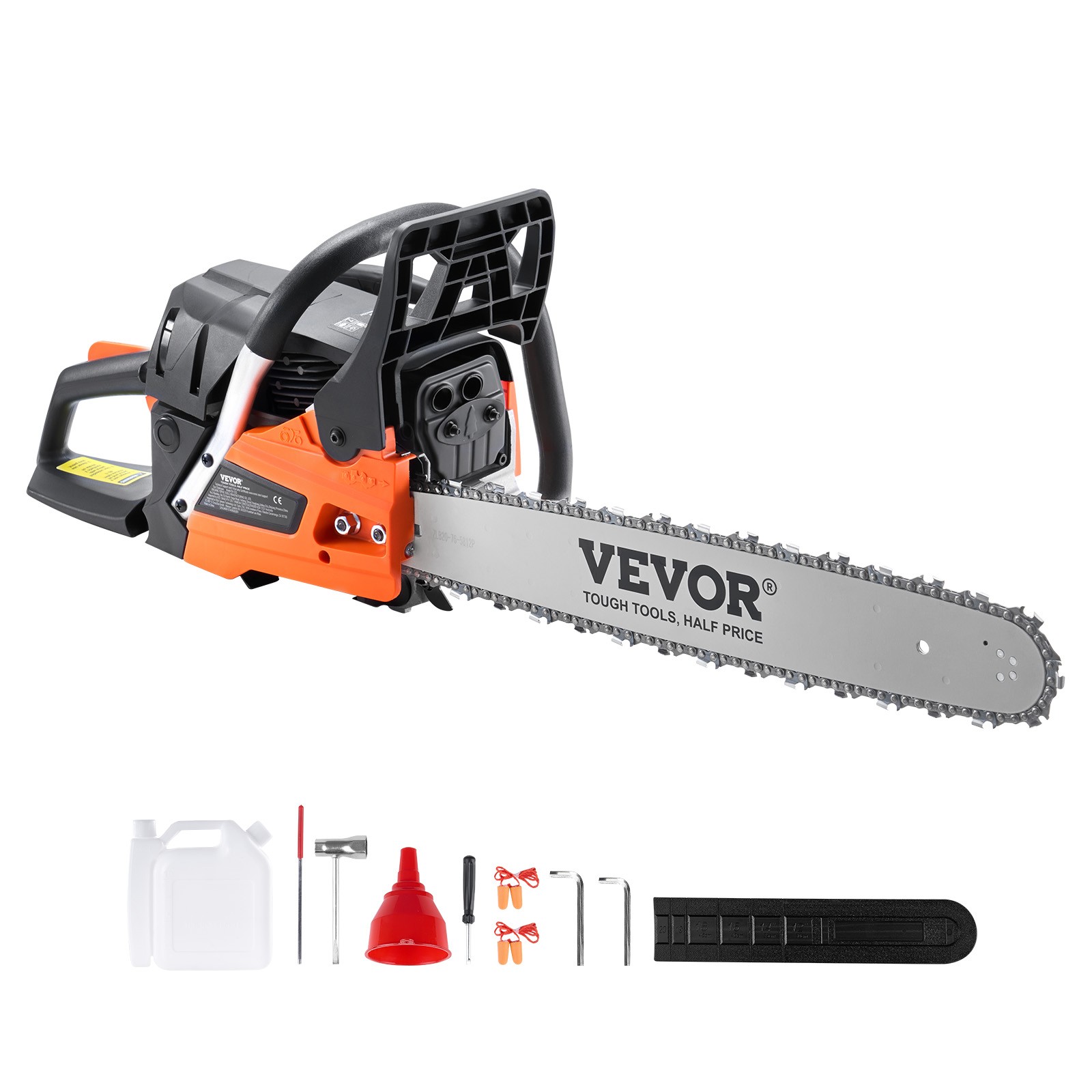 VEVOR 58CC 20" Gasoline Chainsaw Gas Powered Wood Cutting Engine Gas Chain Saw