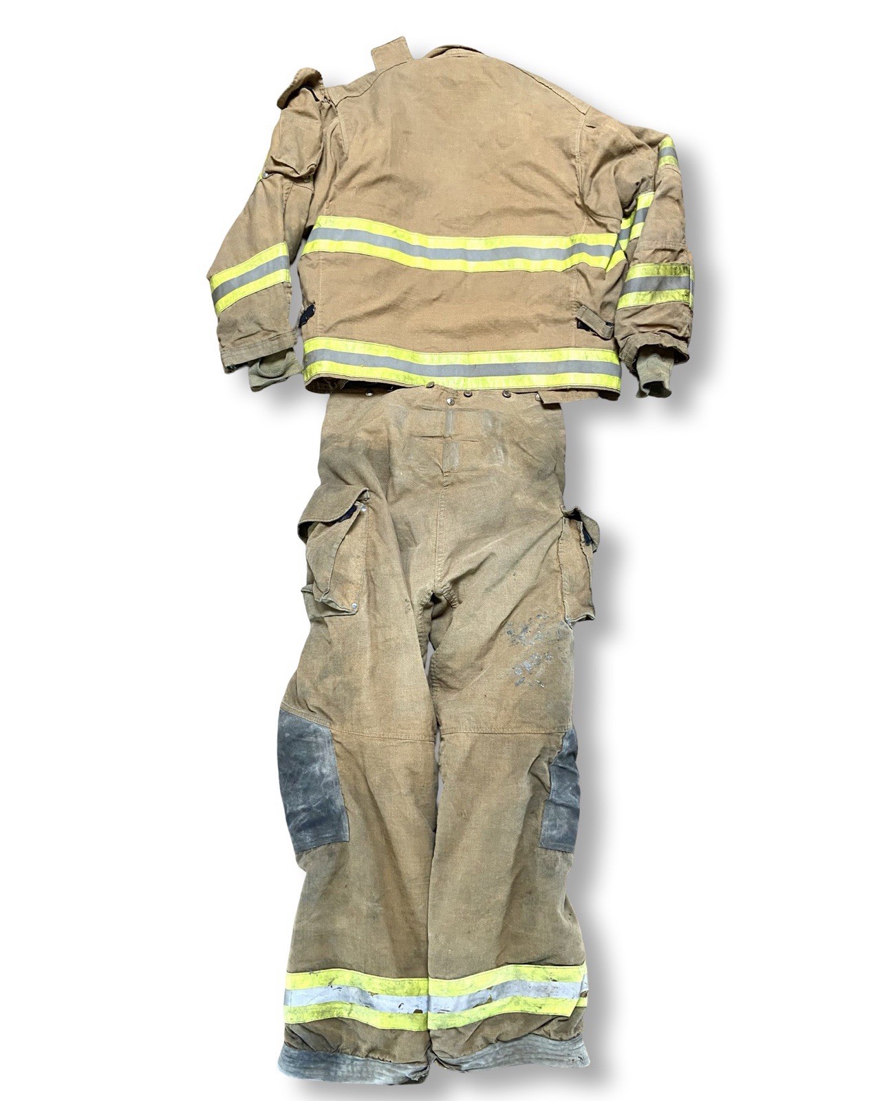 Vintage 80s 90s Janesville Turnout Gear Firefighter Uniform Coat Pants Sz 48/29R