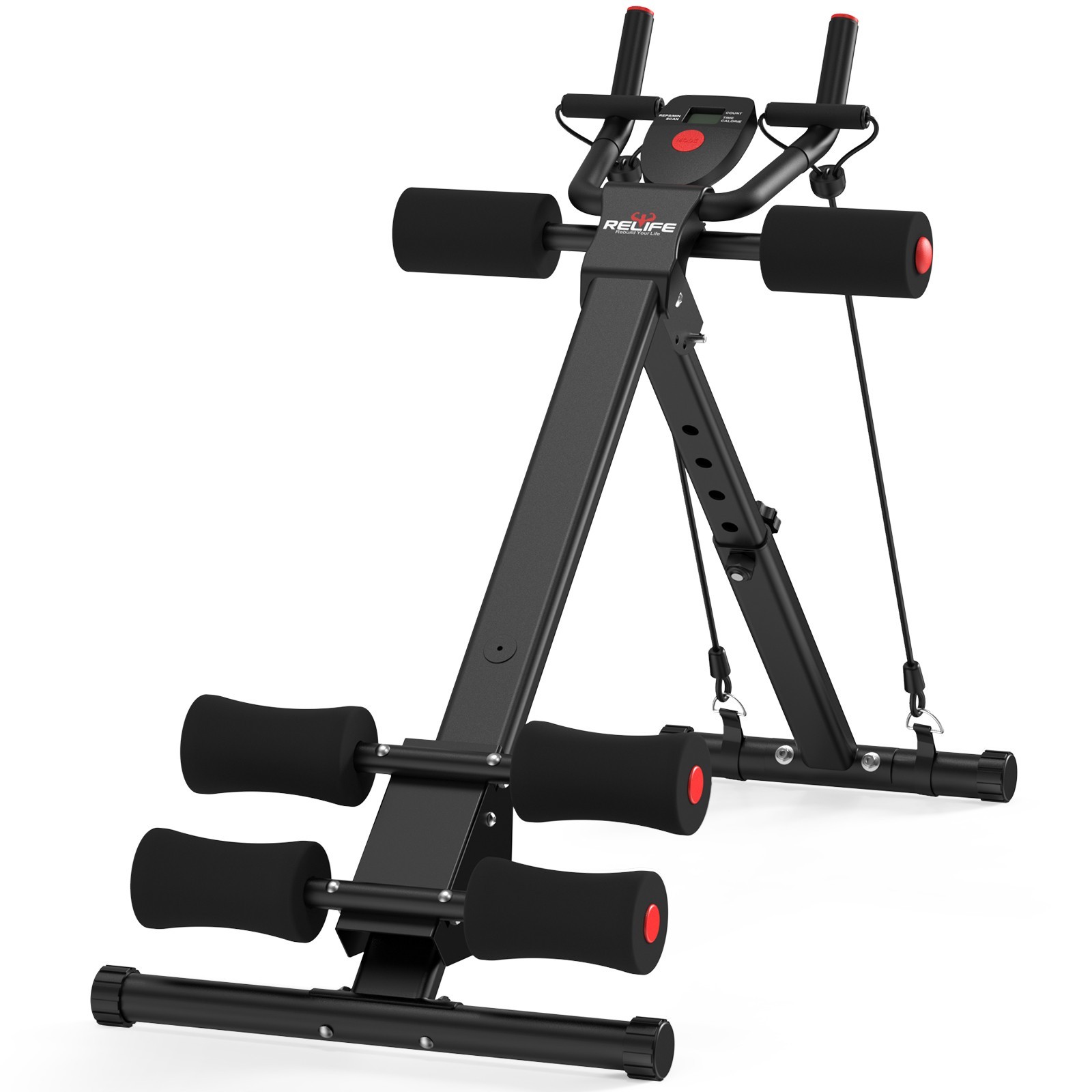 AB Workout Machine Abdominal Trainer Foldable Ab Cruncher Strength Training