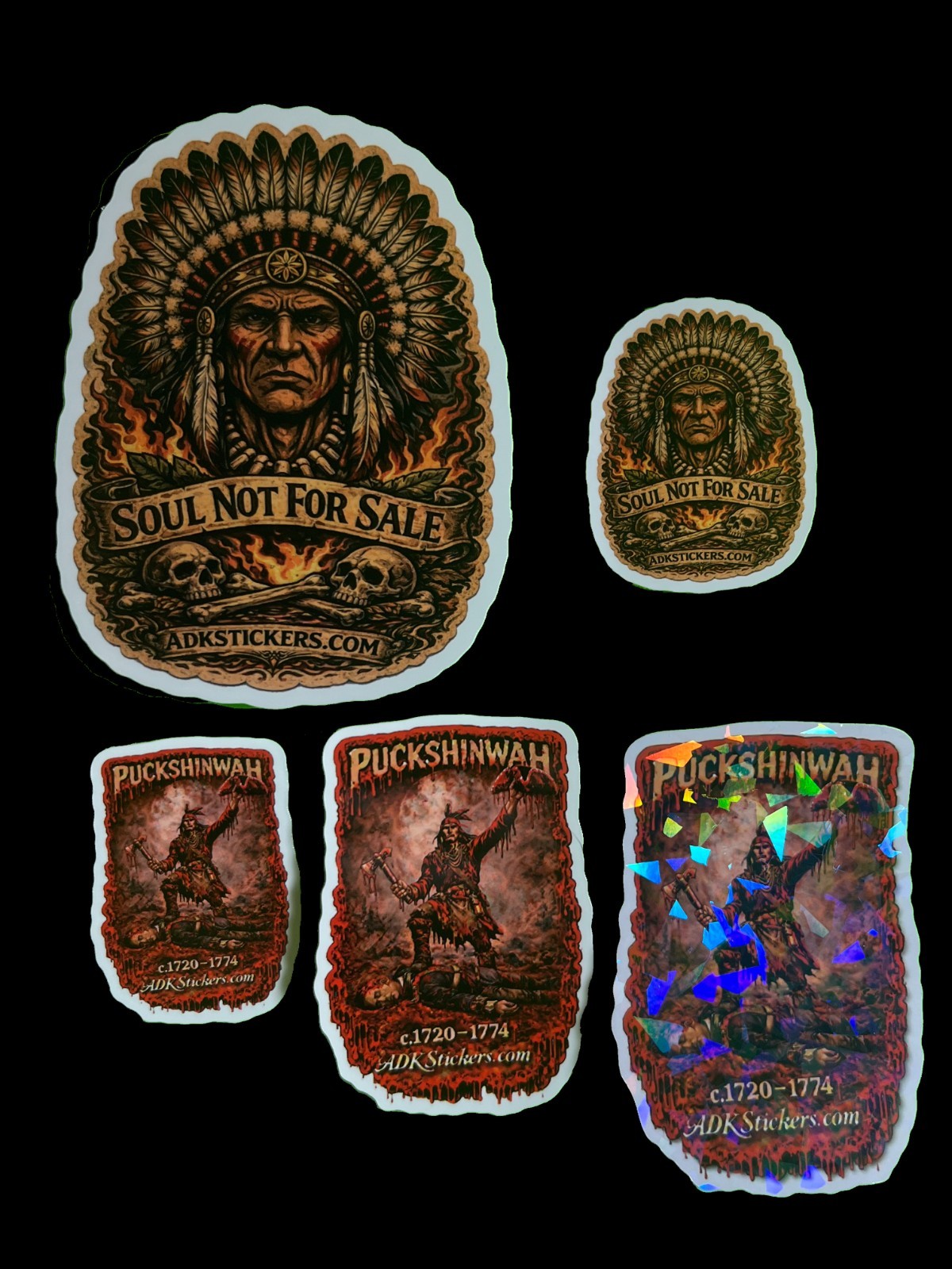 Puckshinwah 1720-1744 Sticker Collector Set