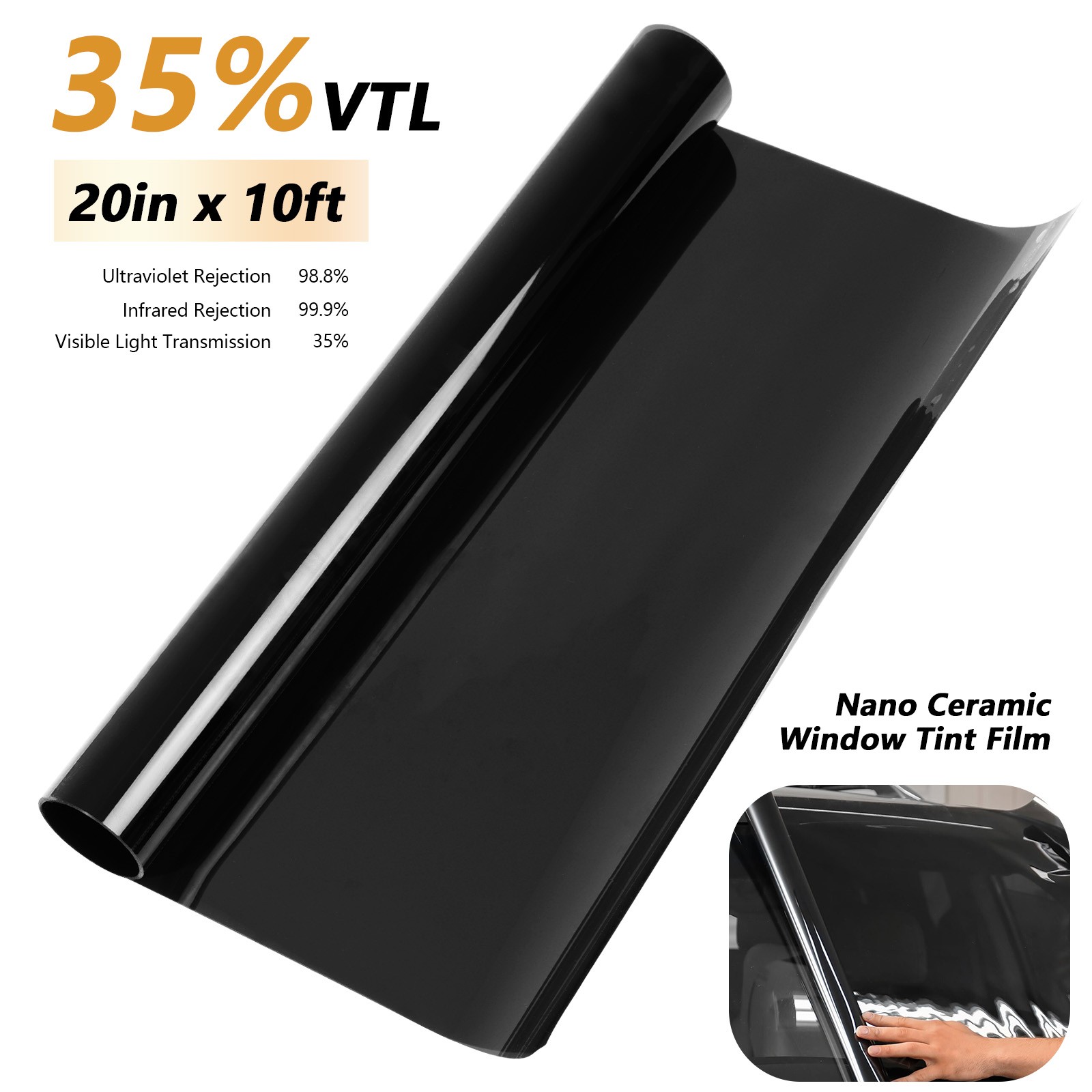 Nano Ceramic Window Tint Film 5%/20%/35% VLT Privacy Protection for Car & Home