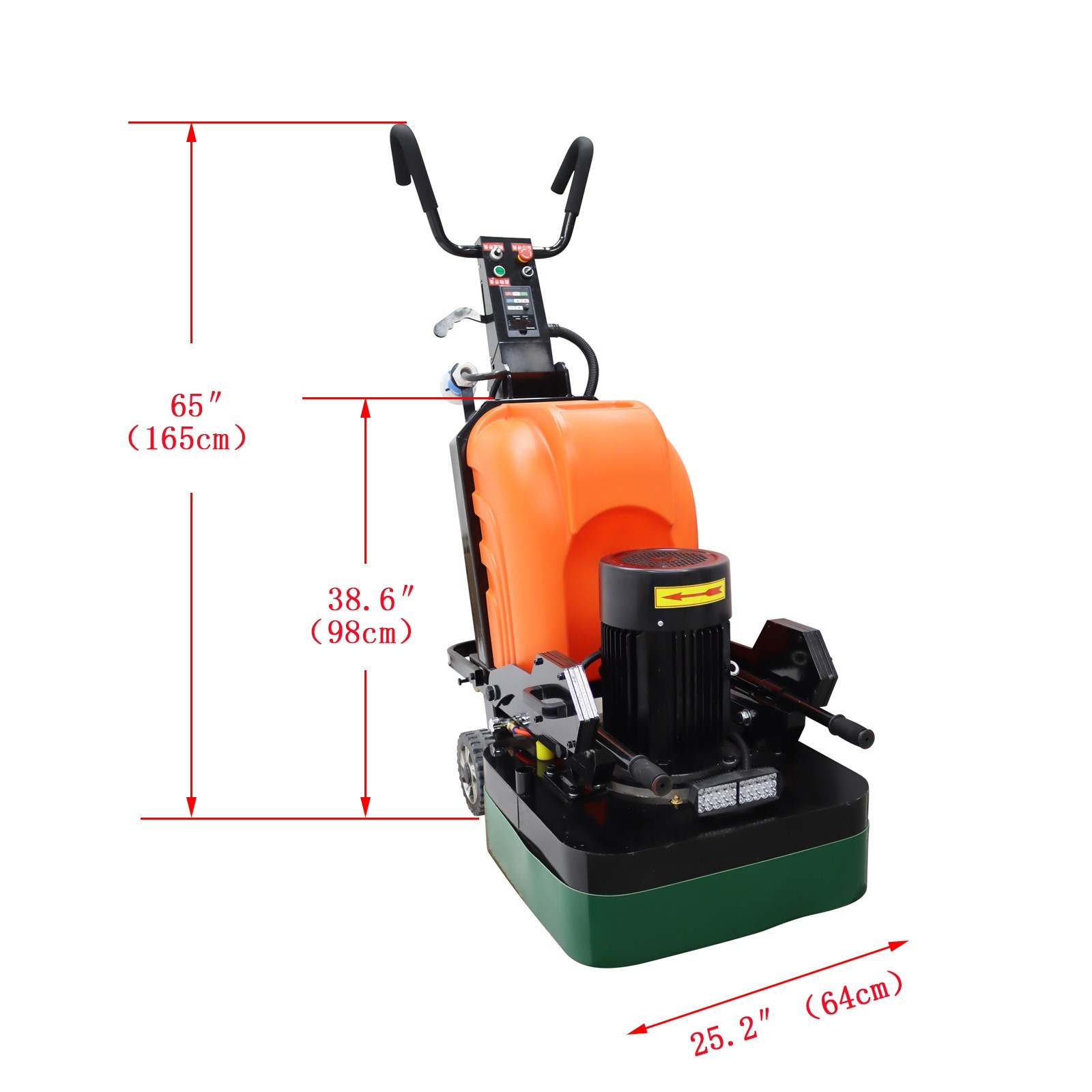 LED Light 12Grinding Discs Concrete Floor Grinder Polisher Sander220V 24.8"Width