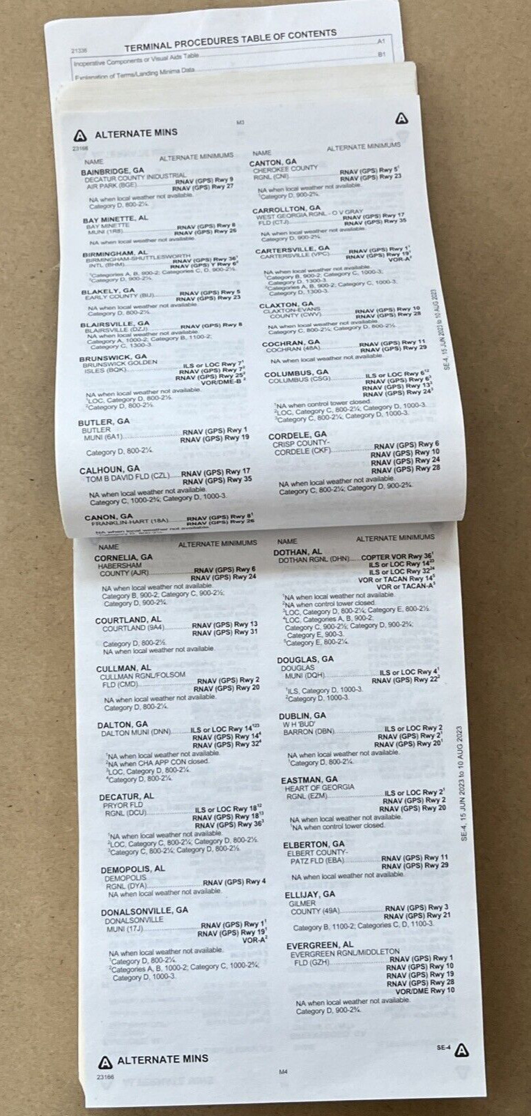 U.S. TERMINAL PROCEDURES PUBLICATION SOUTHEAST Vol 4 OF 4 ( FED.AVIATION ADMIN )