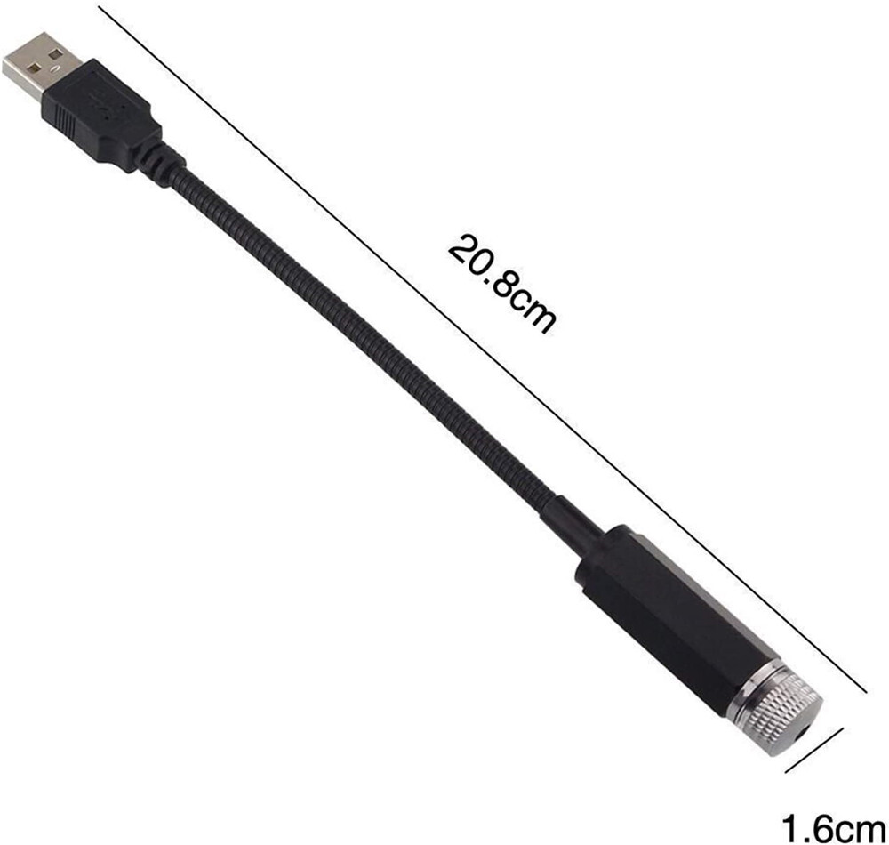 Car Interior Roof LED Star Light USB Atmosphere Starry Sky Night Projector Lamp