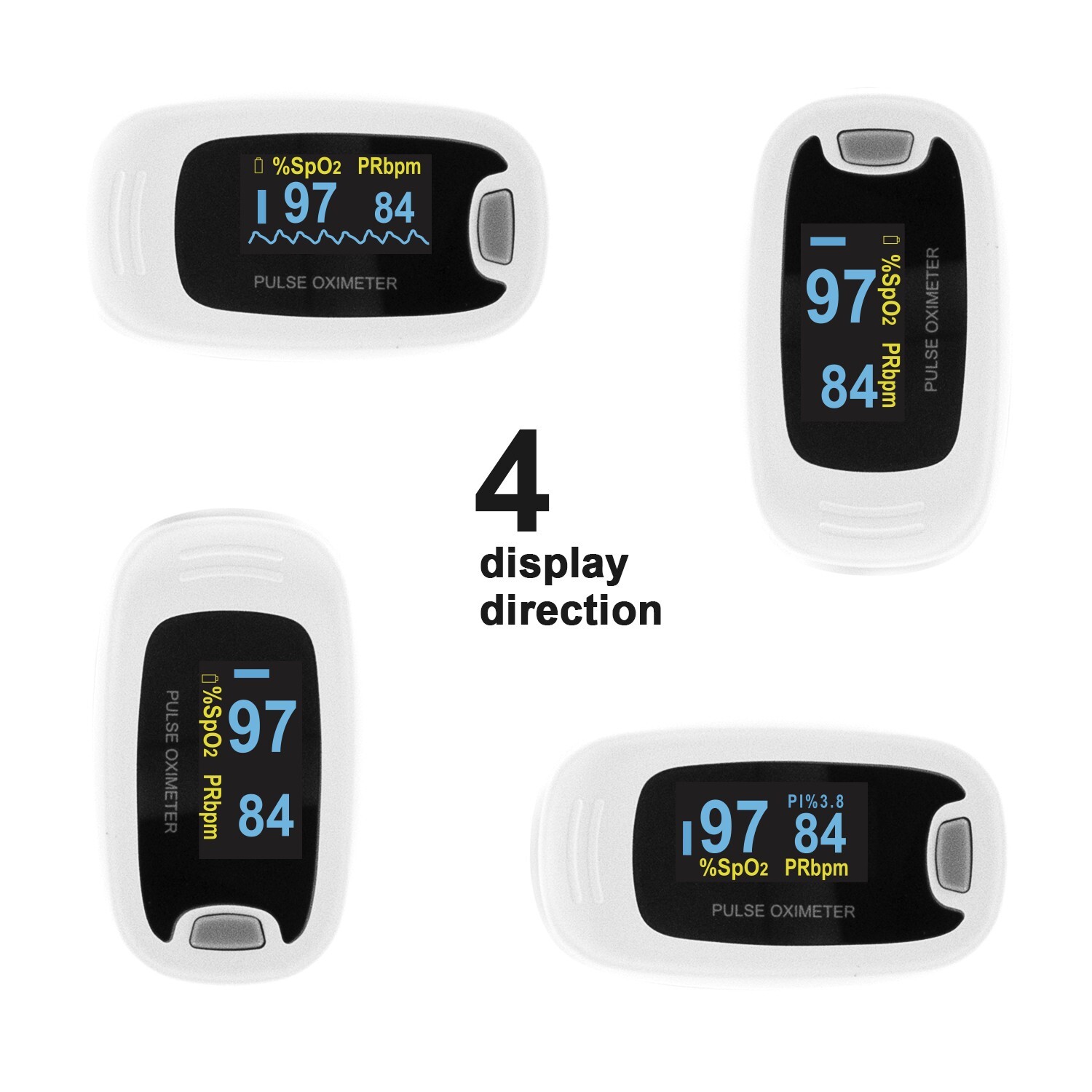 Fingertip Pulse Oximeter Blood Oxygen SpO2 Heart Rate Monitor Oxímetro de pulso
