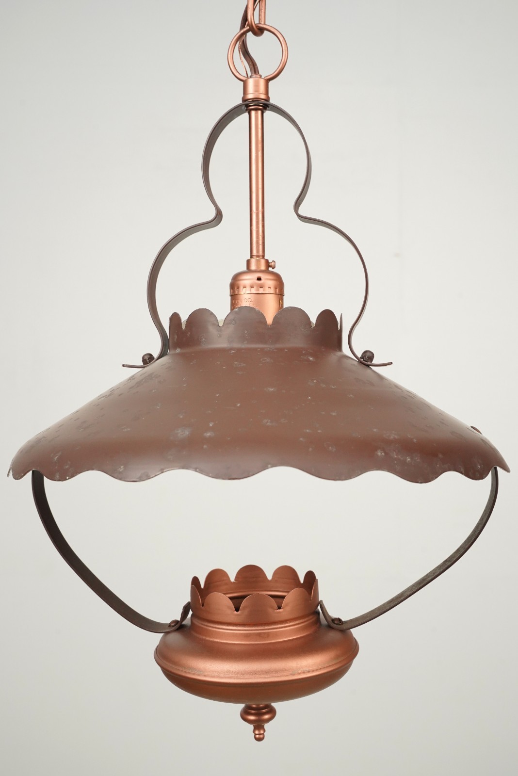 Vintage Copper Plated Steel Rustic Pendant Light