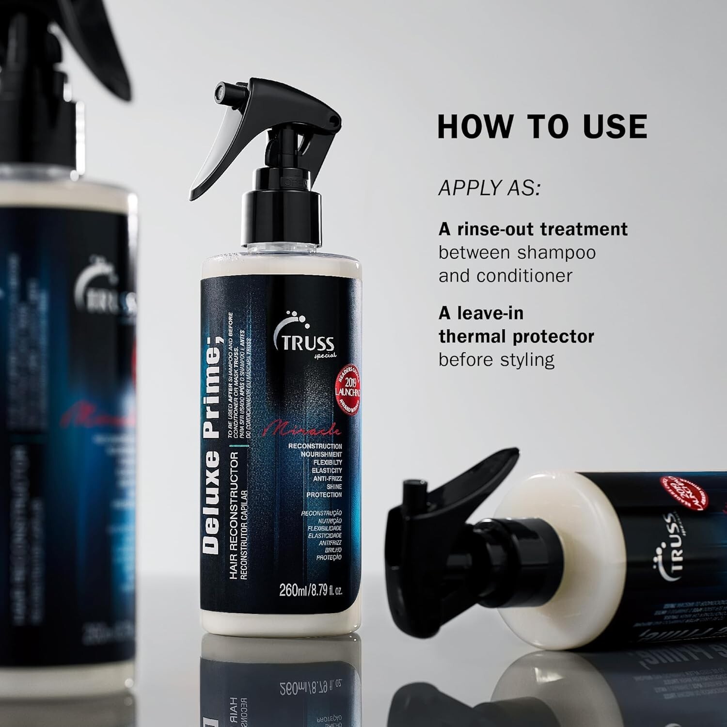 Truss Deluxe Prime Hair Treatment -Antifrizz Heat Protectant 260ml