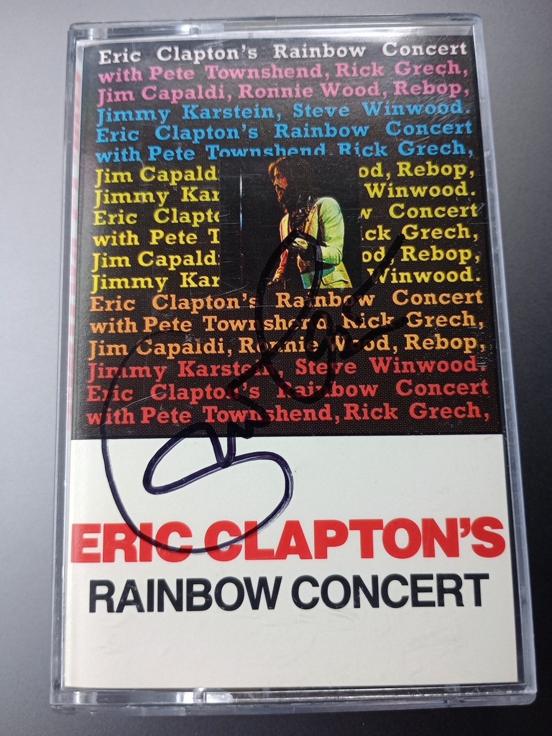 Eric Clapton Rainbow Concert Signed Autograph Cassette Tape With COA
