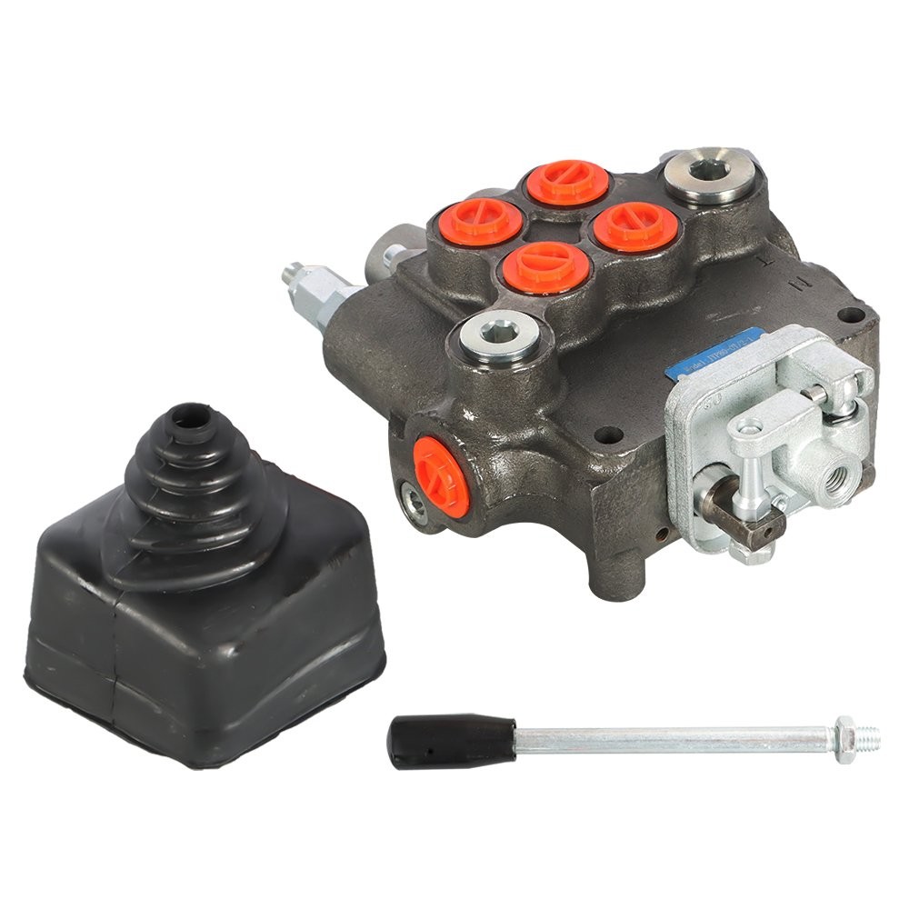 2 Spool 21GPM Hydraulic Directional Control Valve w/Joystick For Tractor Loader