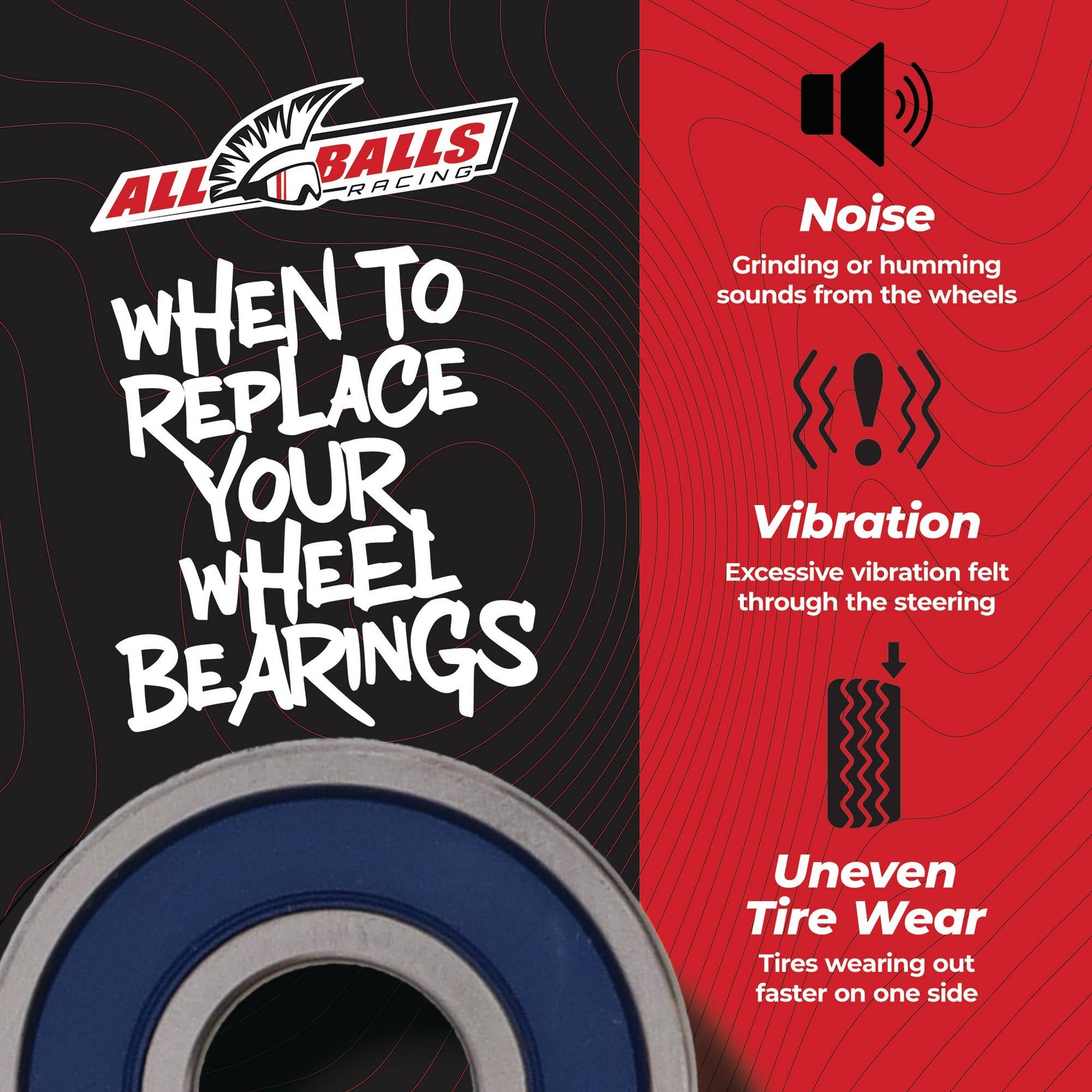 All Balls Wheel Bearing Kit (25-1762) For Rear Yamaha XV19 RAIDER 08-17