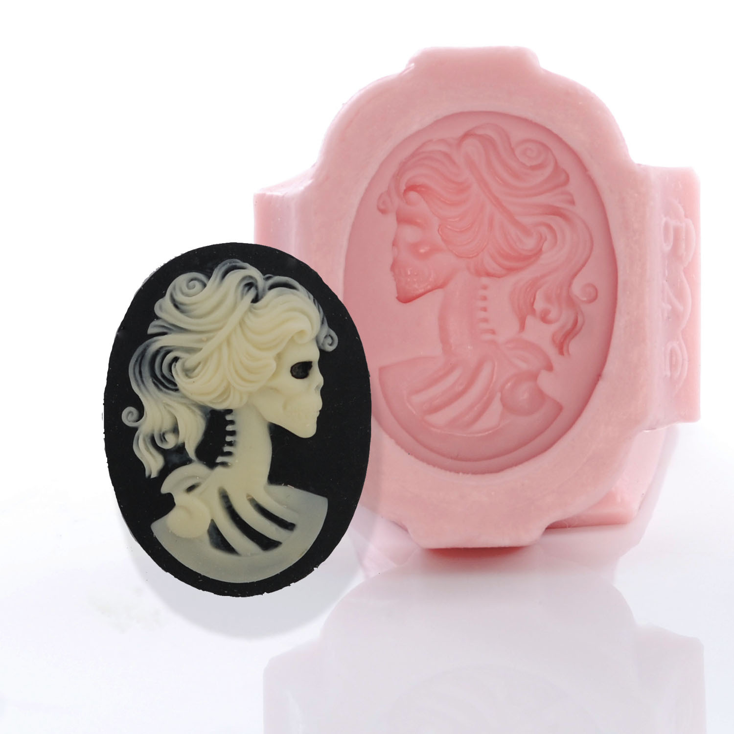 Lolita Skull Silicone Mold - Resin Polymer Clay Food Safe Fondant Chocolate (545