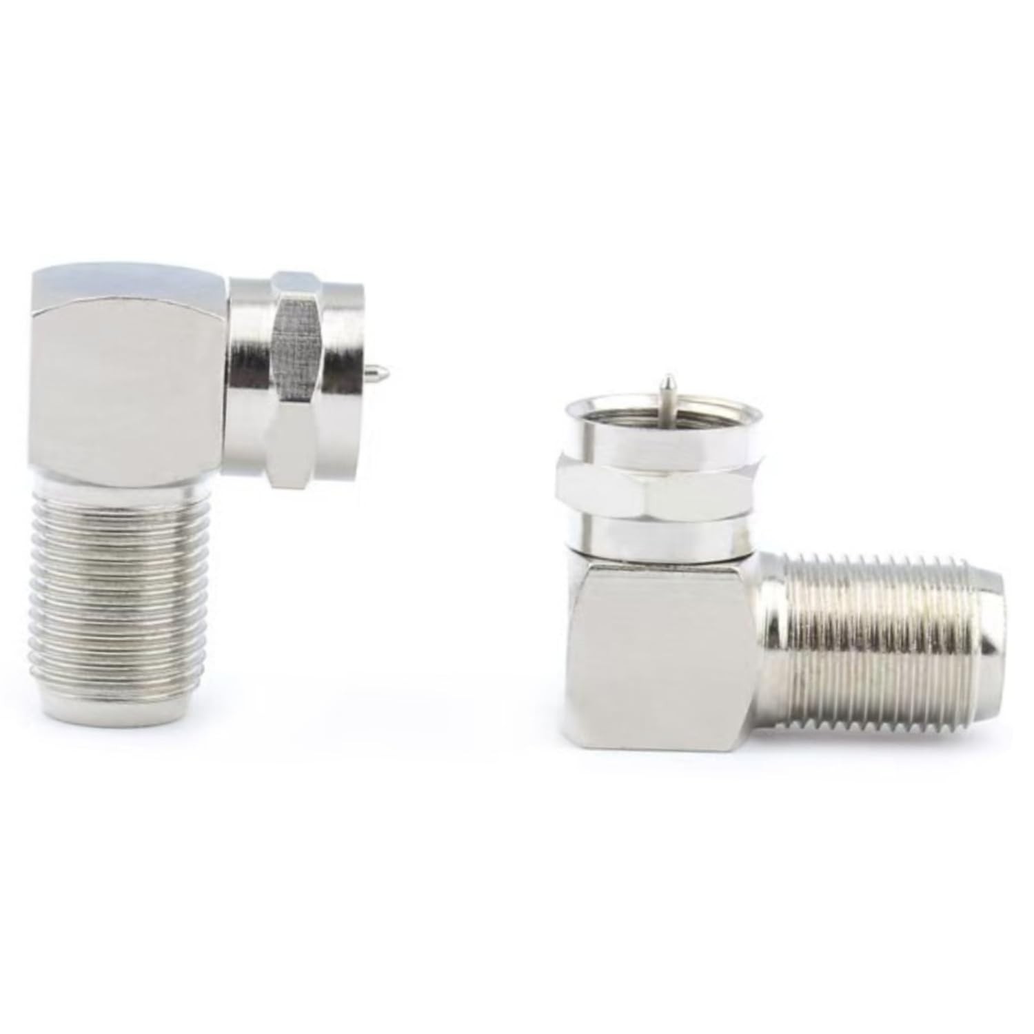 2-Pack 90 Degree Coaxial Connector, Right Angle Coax Adapter for Flat...