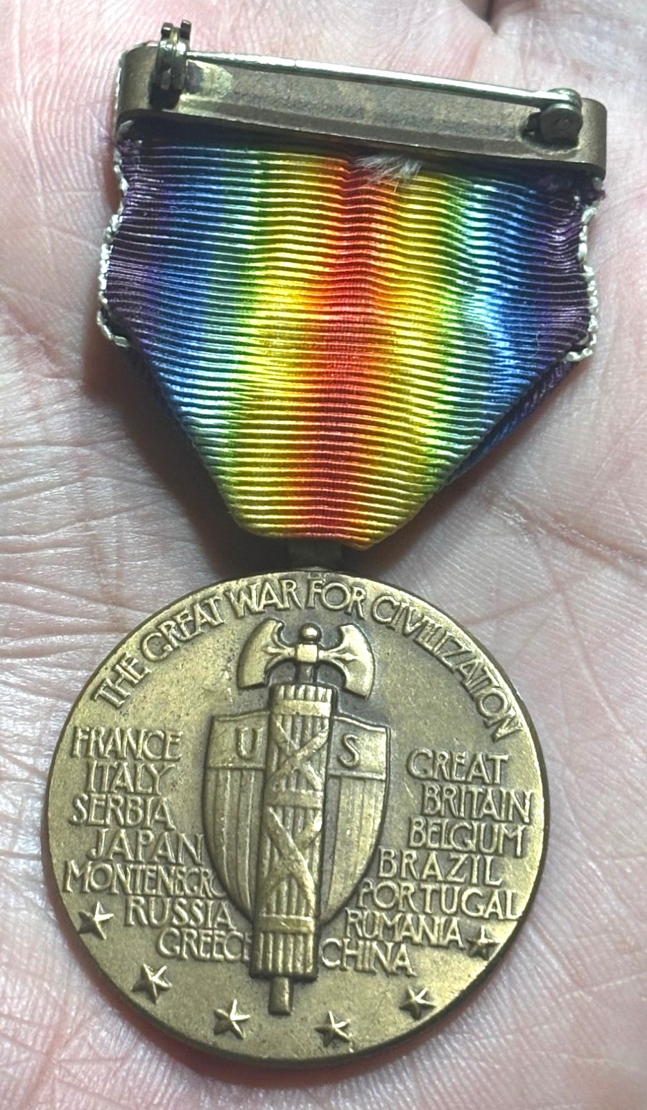 WWI Army Victory Medal W/ Original Box & Packaging SUPER RARE NOS NEW OLD STOCK