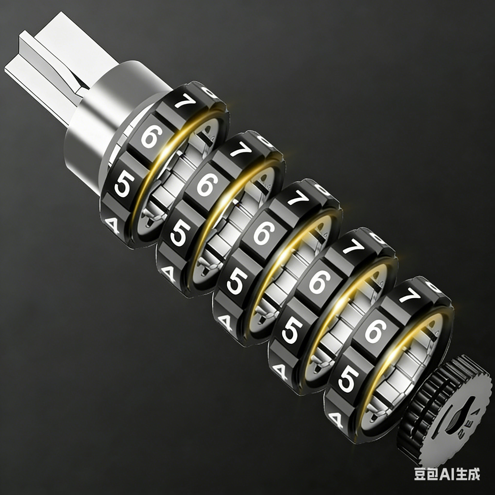 5-Digit Combination Password Bike Lock Cable Bicycle Chain Lock 4Feet Anti Theft