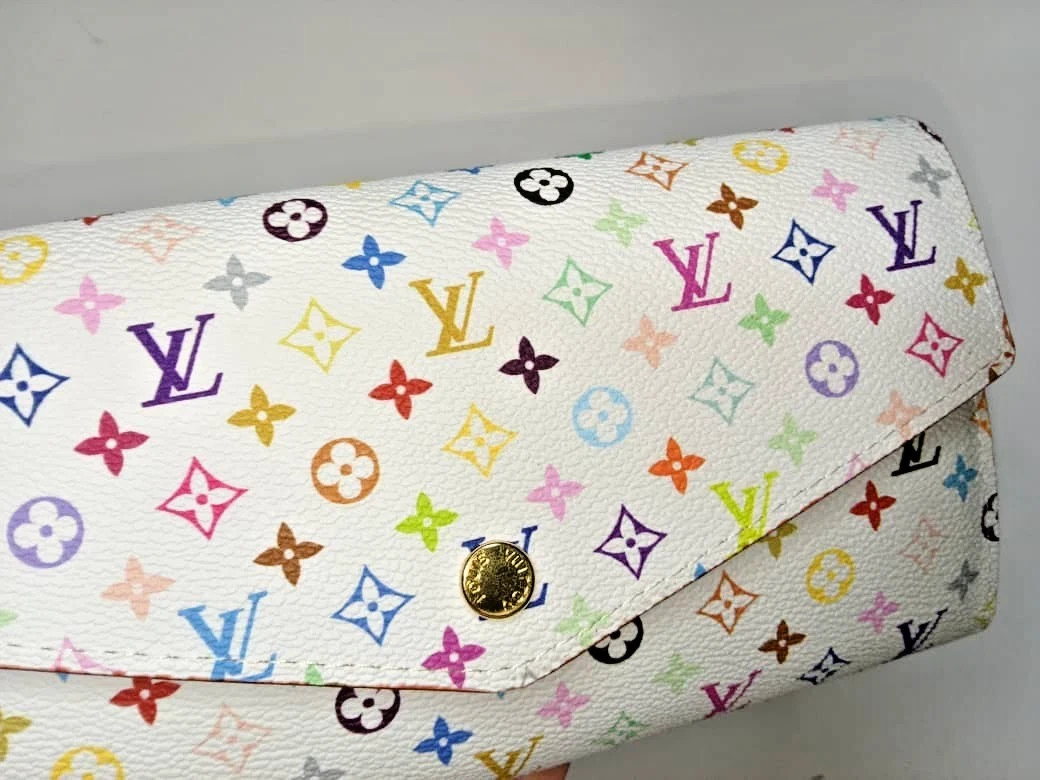 Auth Louis Vuitton Portefeuille Sarah NM Long Wallet Monogram Multicolore M93532