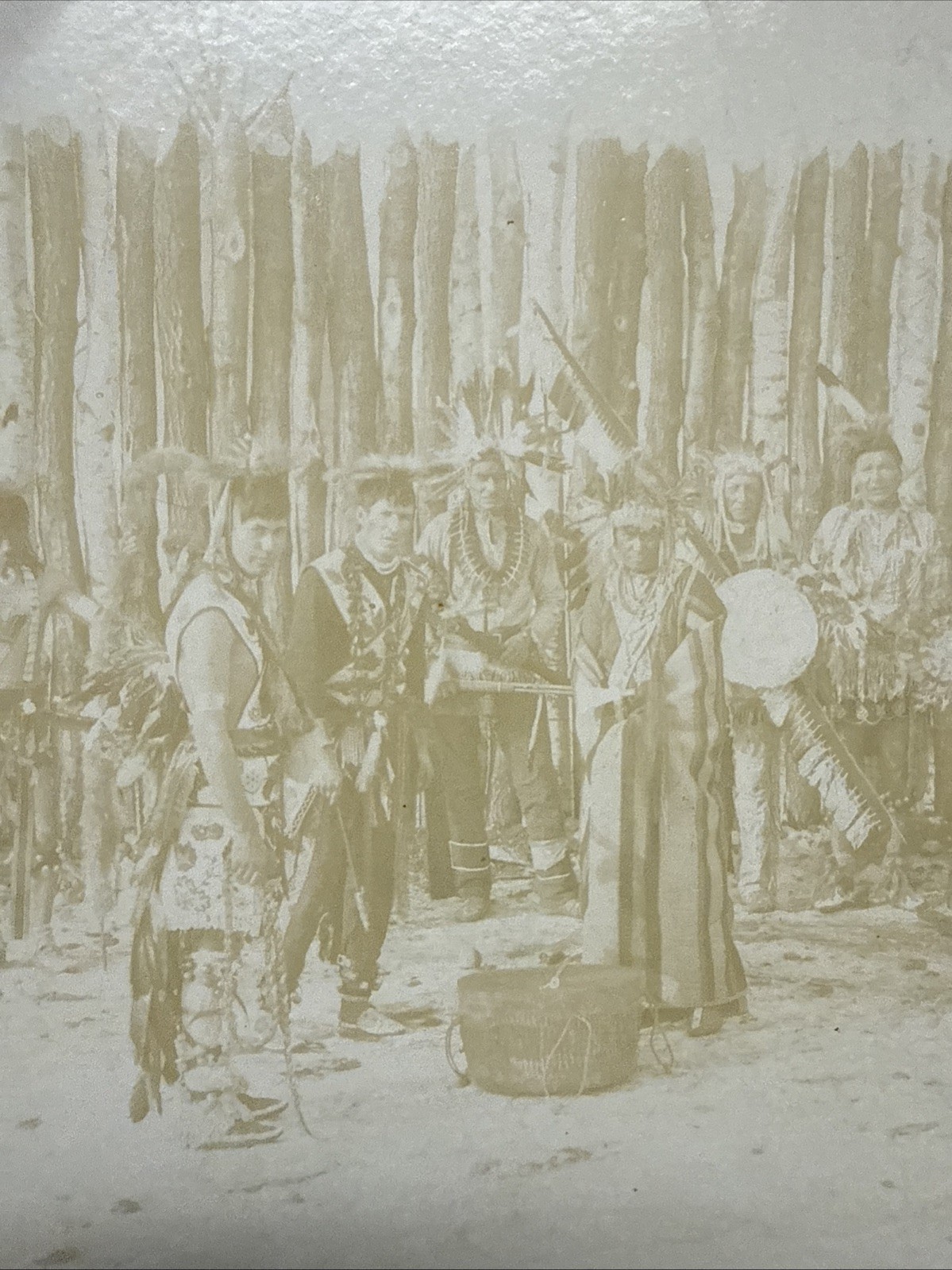 1886 Vintage Sioux War Dance Photo CDV Dress Outfit Native American Ceremony