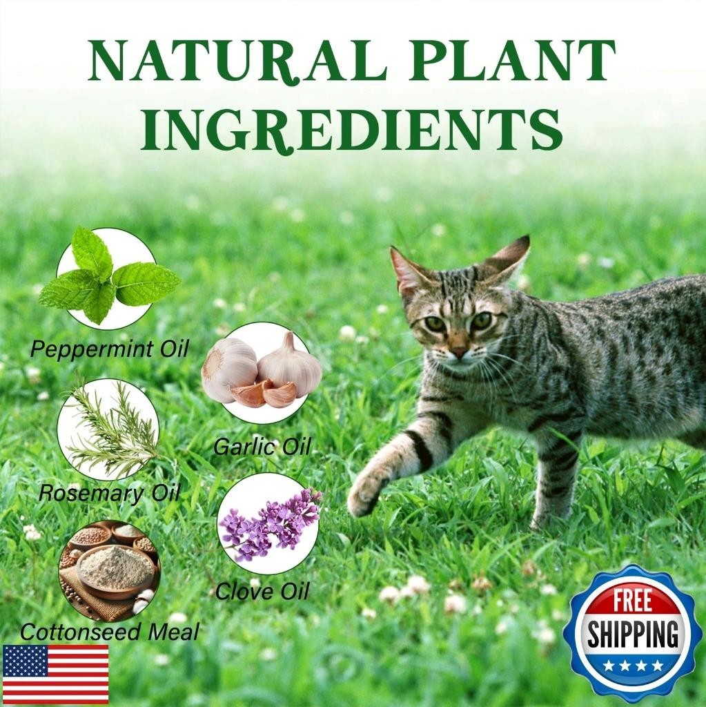 (24-Pack) Cat Repellent BalIs Indoor & Outdoor, Natural Peppermint Oil, Pet Safe