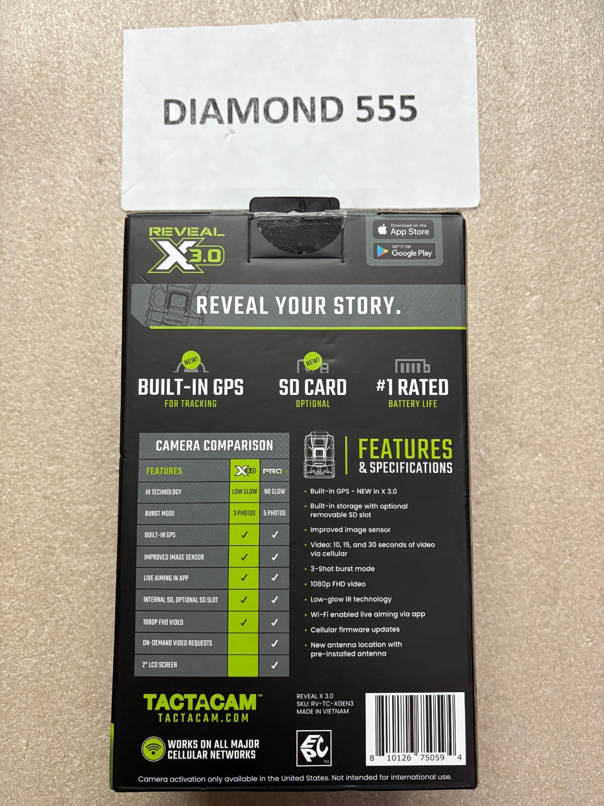 Tactacam Reveal X 3.0 Cellular Trail Camera RV-TC-XGEN3 | 0594