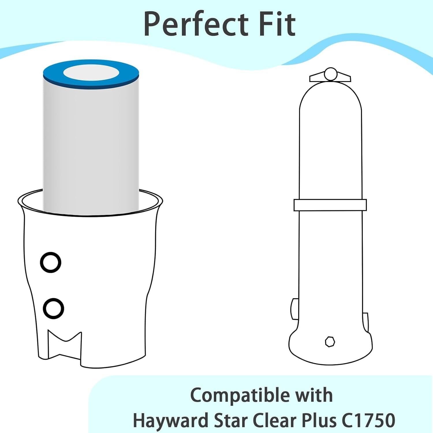 2-Pack PA175 Spa Pool Filter For Hayward C1750, CX1750RE, Unicel C-8417, FC-1294