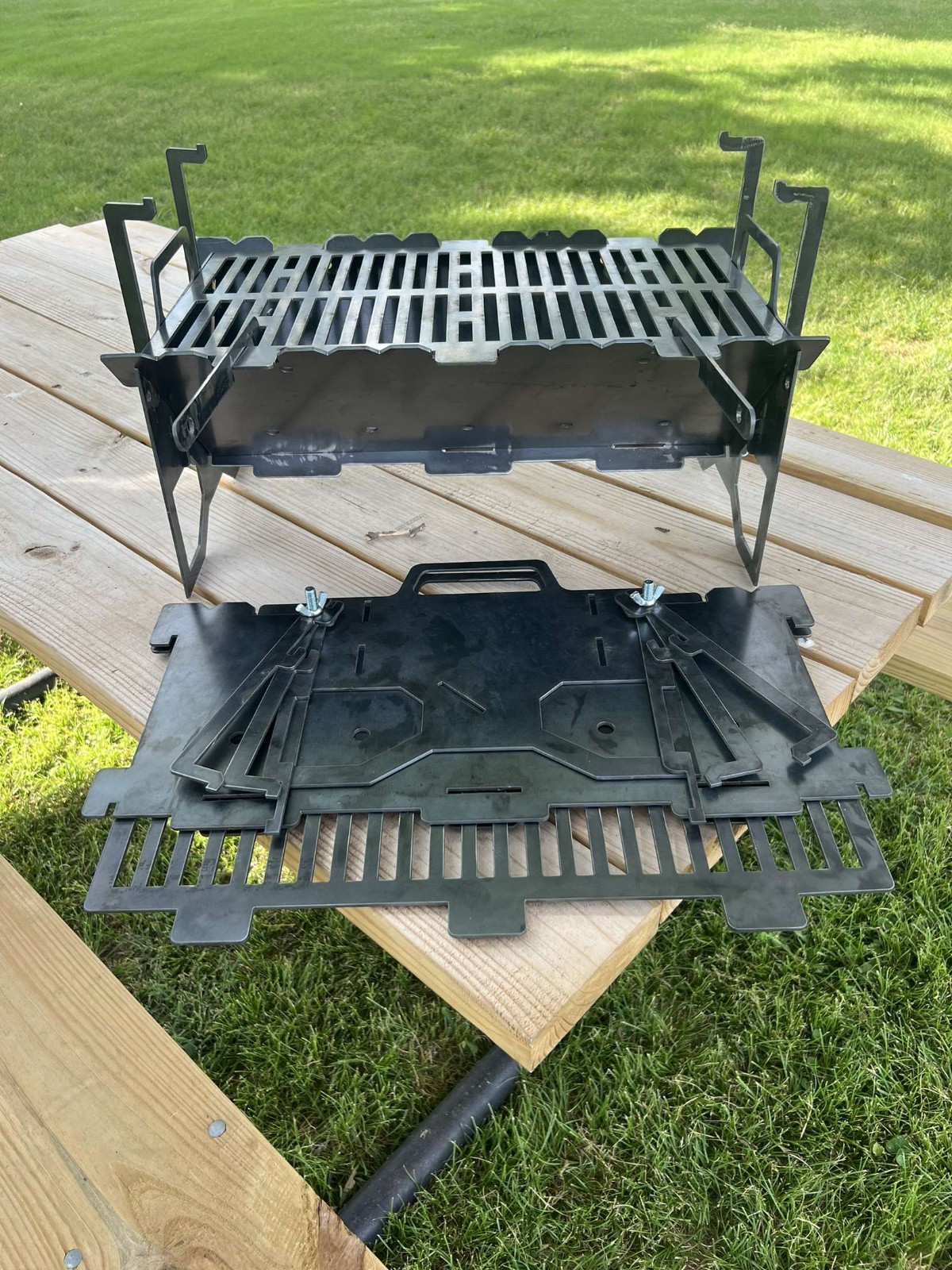 Collapsible Slot Grill 11 Gauge With A Lifted Rack Millscale Free MADE IN THE US