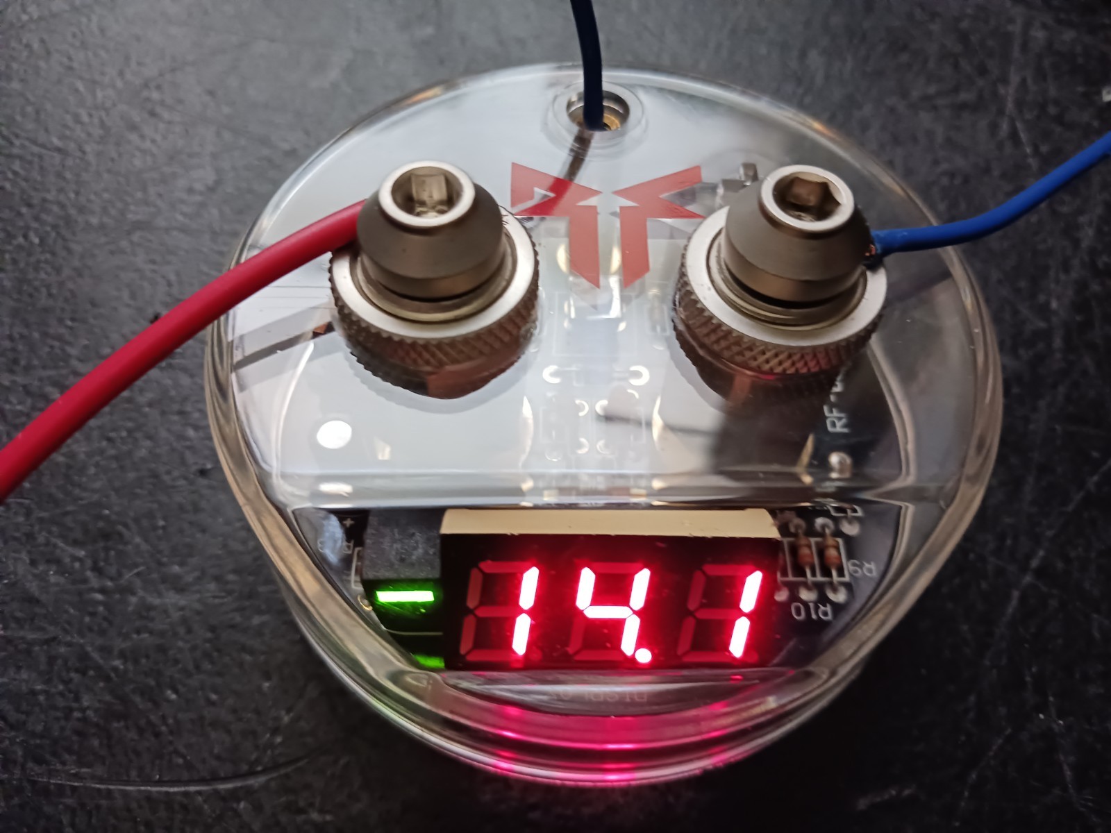 RARE NEW OLD SCHOOL ROCKFORD FOSGATE RP7436 VOLTMETER TOP FOR CAPACITORS