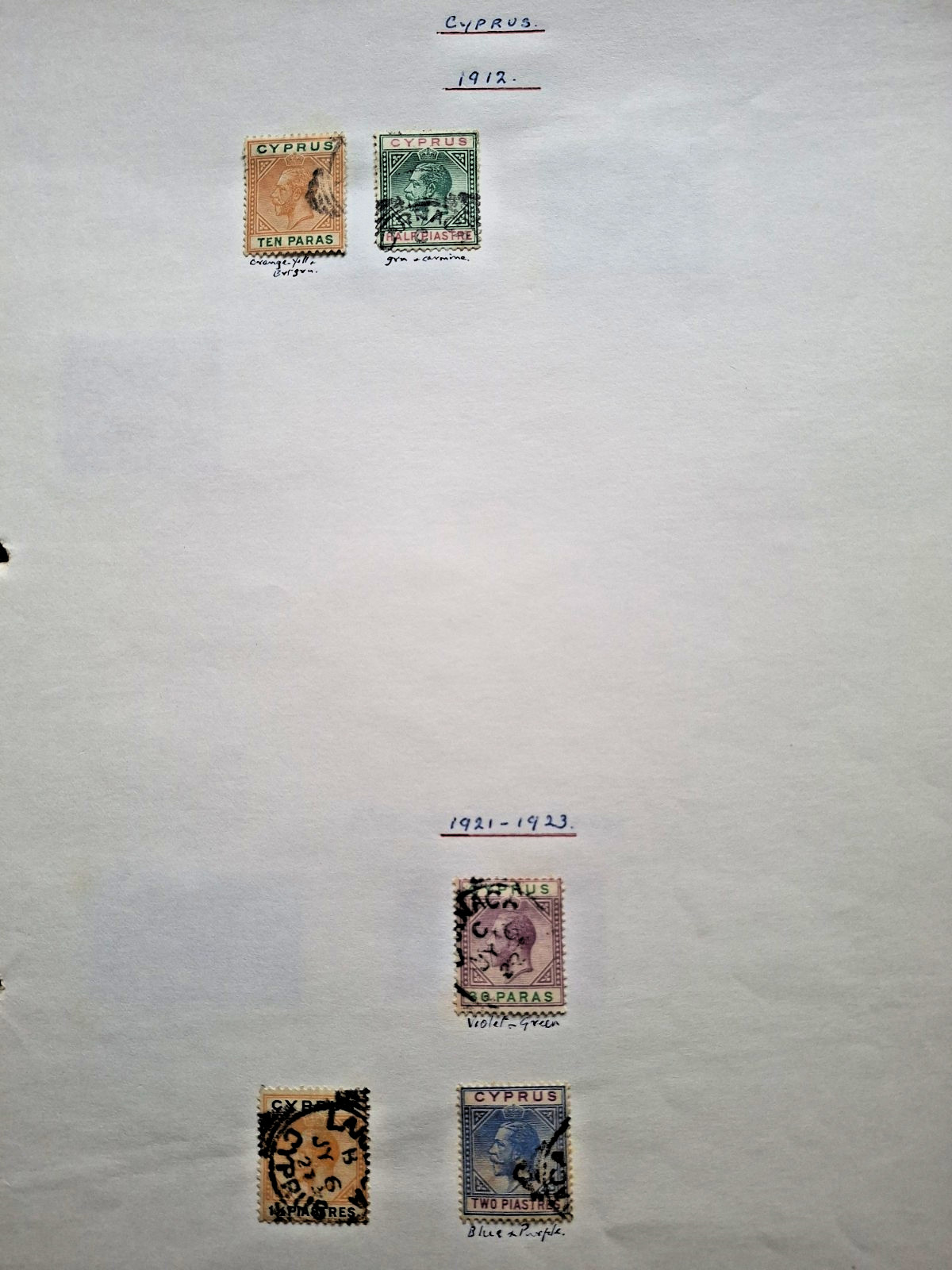 CYPRUS - 34 early stamps 1881-1960 from early albums