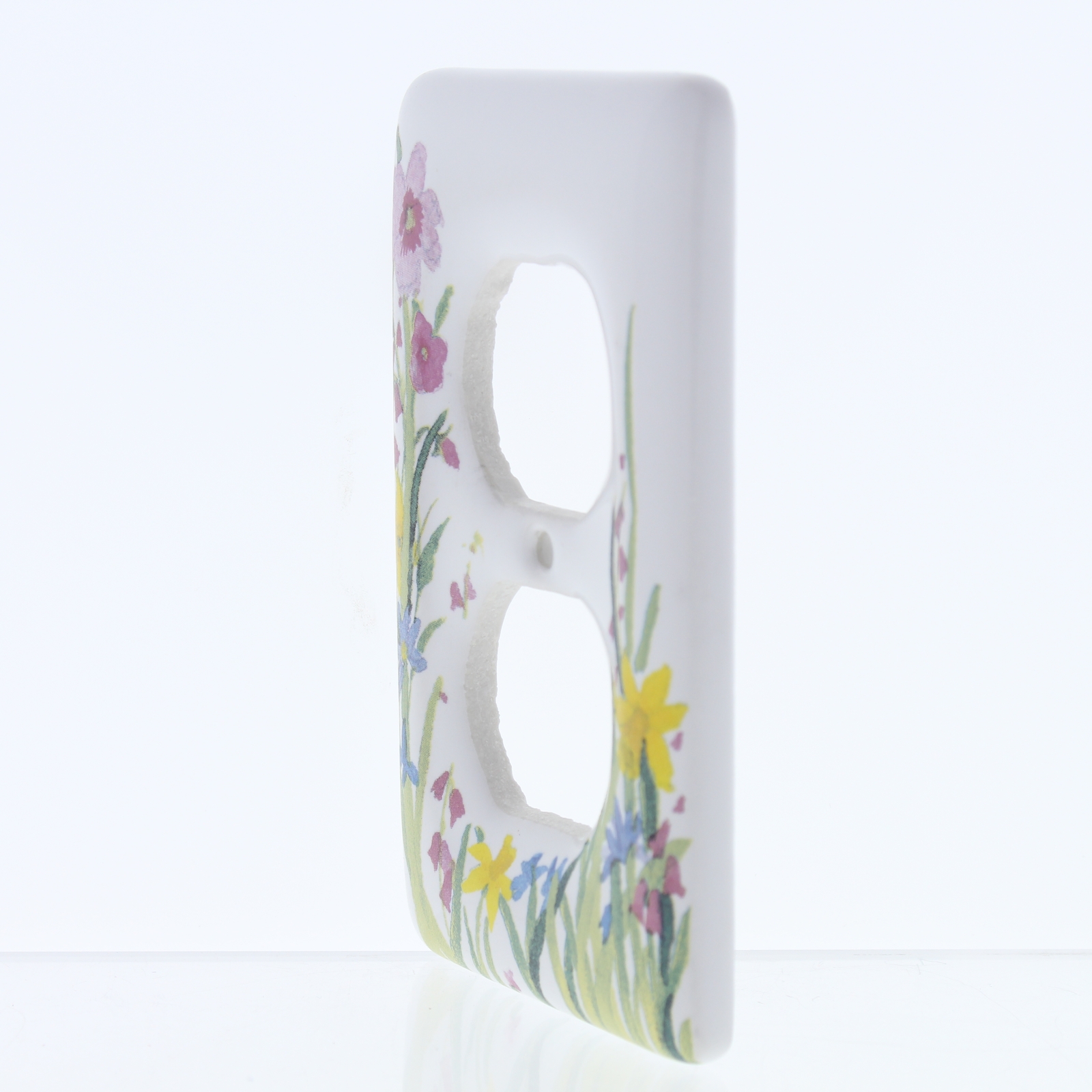 Leviton 89503-WFL WildFlower 1-Gang Duplex Ceramic Standard Wallplate Cover 5pcs