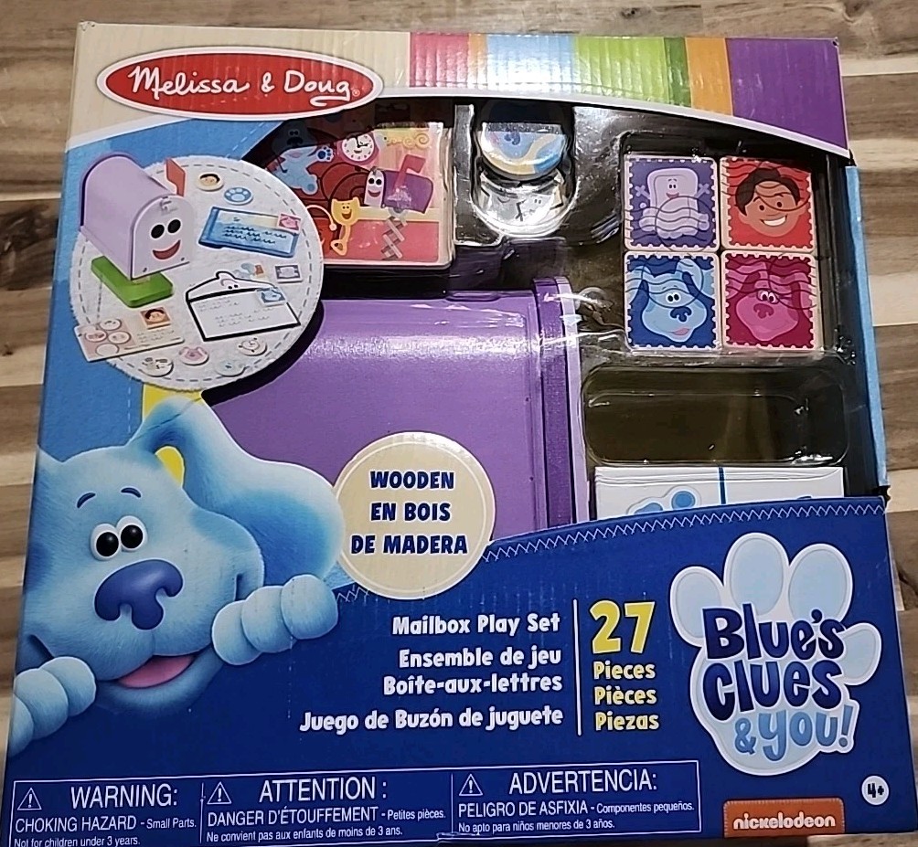 Melissa & Doug Blues Clues & You! Mailbox Play Set-27 Piece NEW Nickelodeon Kids