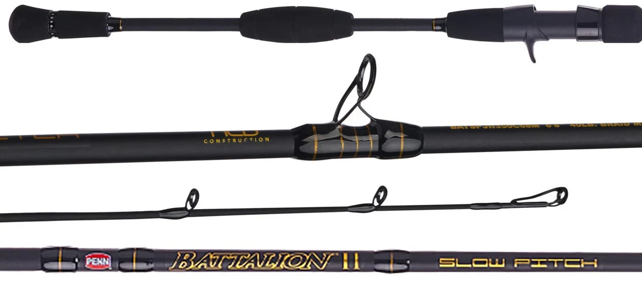 Penn BATSPJII100C68L Battalion II Slow Pitch Casting Rod 6'8" 20lb 100g