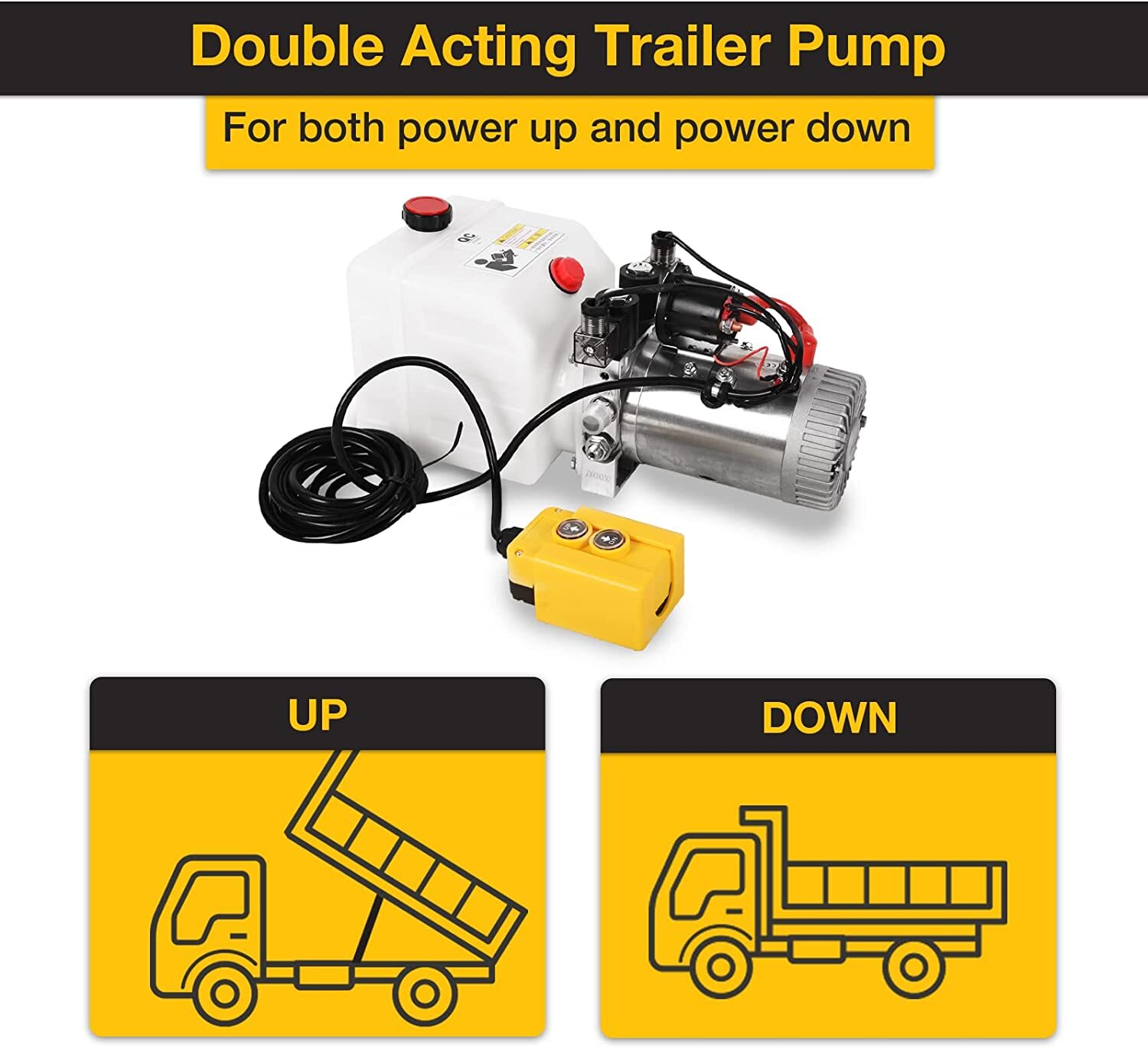 3 Quart Hydraulic Power Unit Pump Double Acting Dump Trailer Lifting Platforms