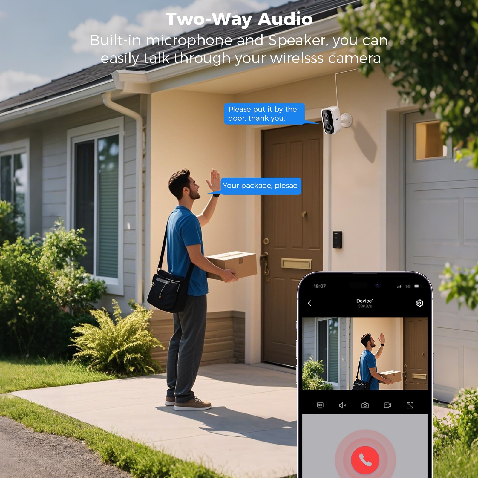 Hiseeu 10CH Solar Battery Powered 4MP Wireless Security Camera System 2Way Audio