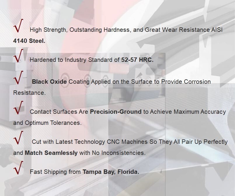 NEW 6” American Type Press Brake Punch (Height: 3.03") & 4-Way Die (2.36"sq)