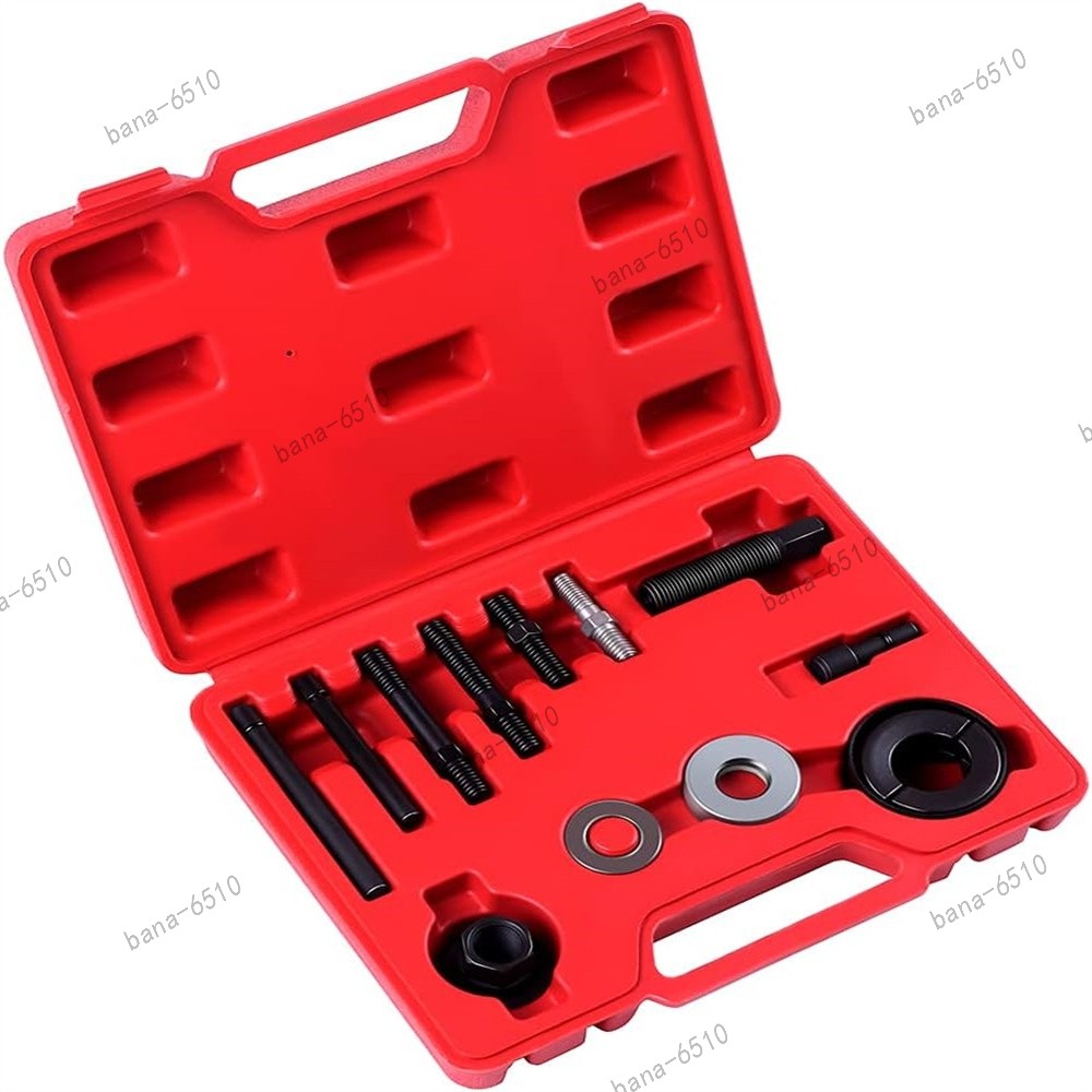 13PCS Power Steering Pump Pulley Puller Remover & Alternator Installer Tool Kit