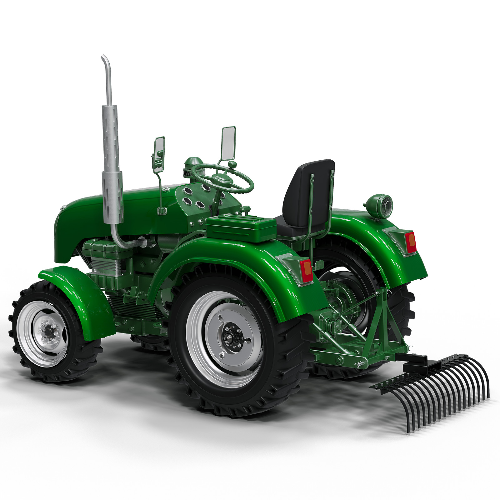 48" Landscape Rake Pine Straw Rake Rock Rake Fits 2" Receiver ATV/UTV Tractors