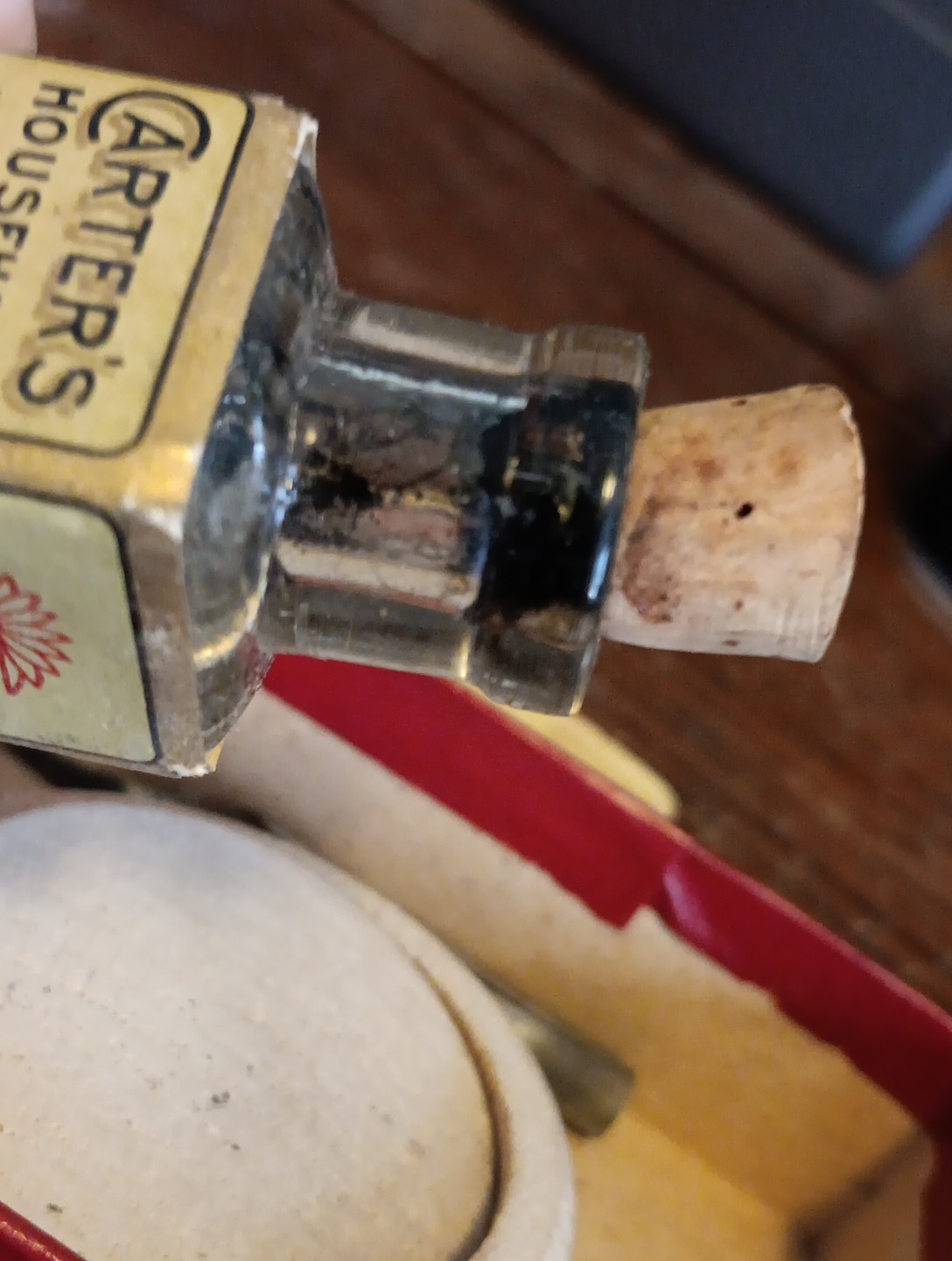 Antique CARTER's Indelible Household INK BOTTLE & BOX Set for Fountain Pen