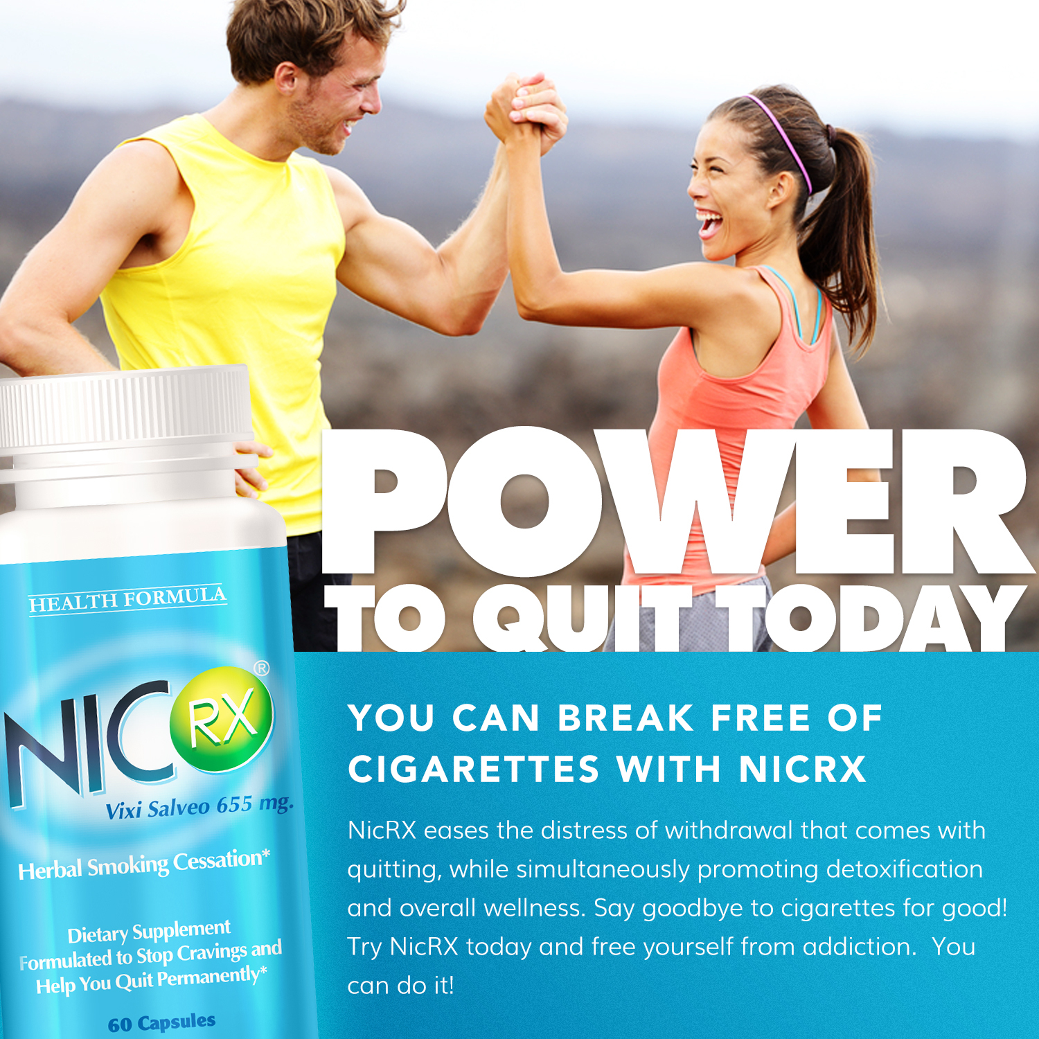 NicRx - Smoking Cessation Supplement (60 Capsules)