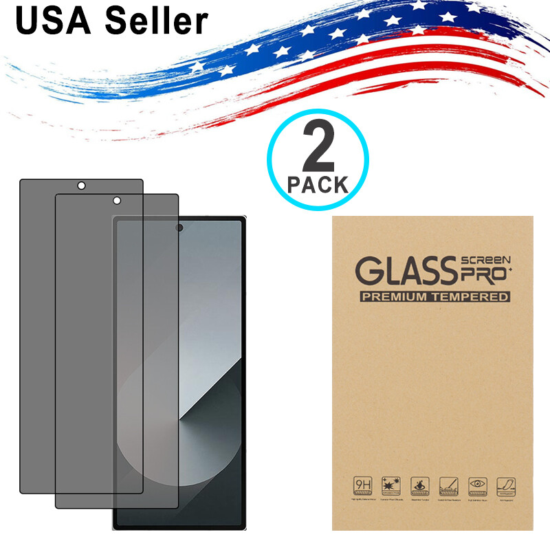 2PK SAMSUNG Galaxy Z Fold 3 4 5 6 5G PRIVACY TEMPERED GLASS SCREEN PROTECTOR