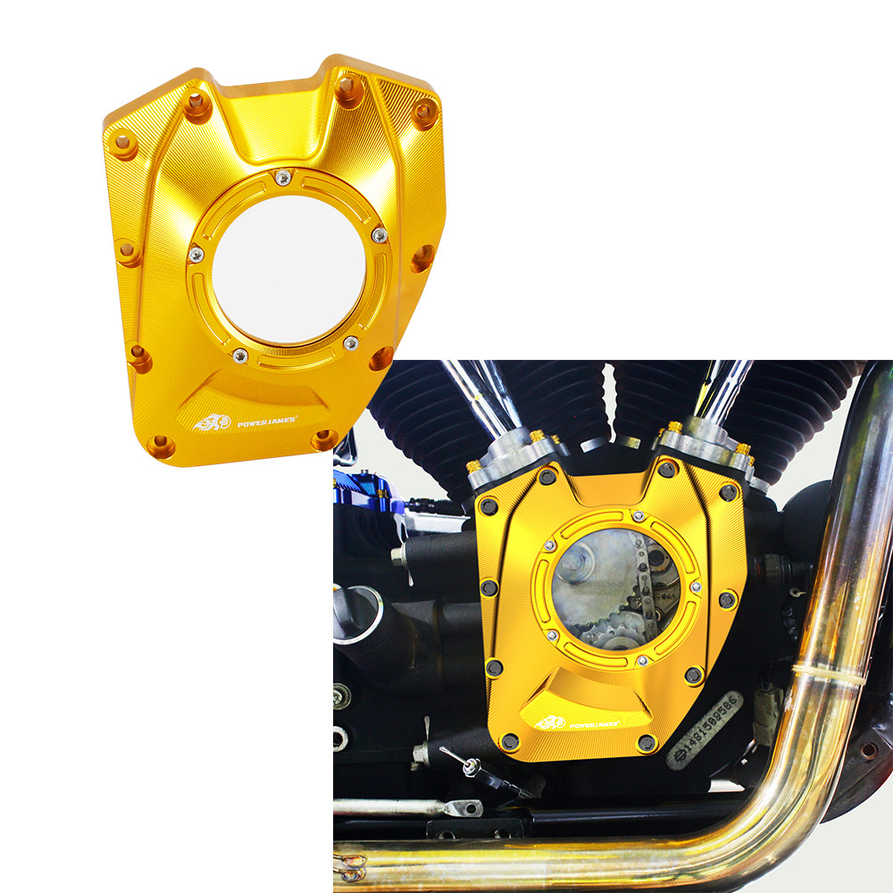 Gold Camshaft Engine Cam Cover For Harley 01-16 Touring and Trike FXD FXDF FXDB