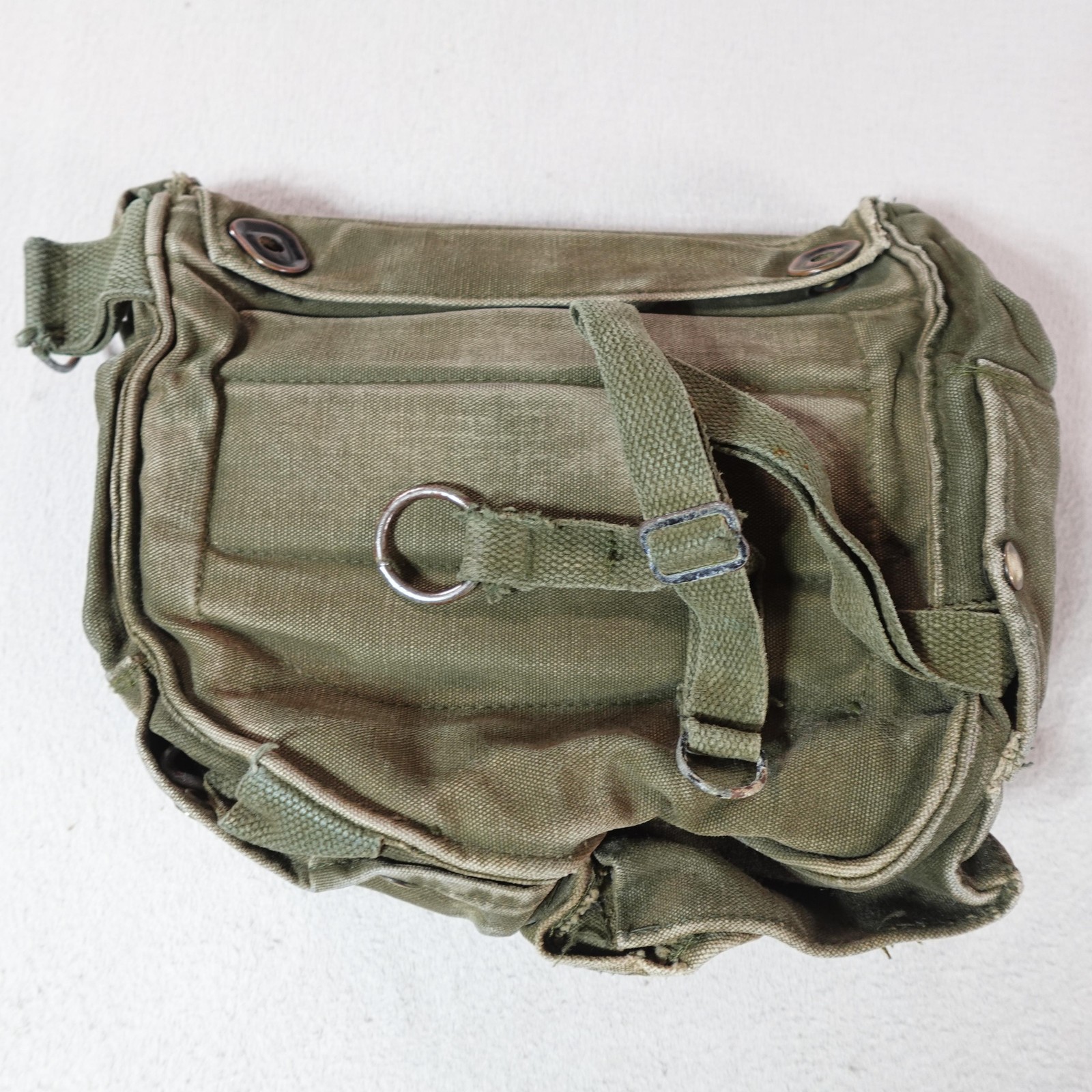 Vintage Military M-17 Field Bag Pouch Canvas OD Green Small Carry Case Gear