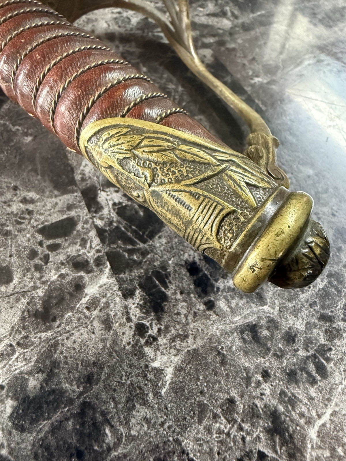 Model 1872 Springfield US Officer Sword Brass Guard with Nickel Scabbard