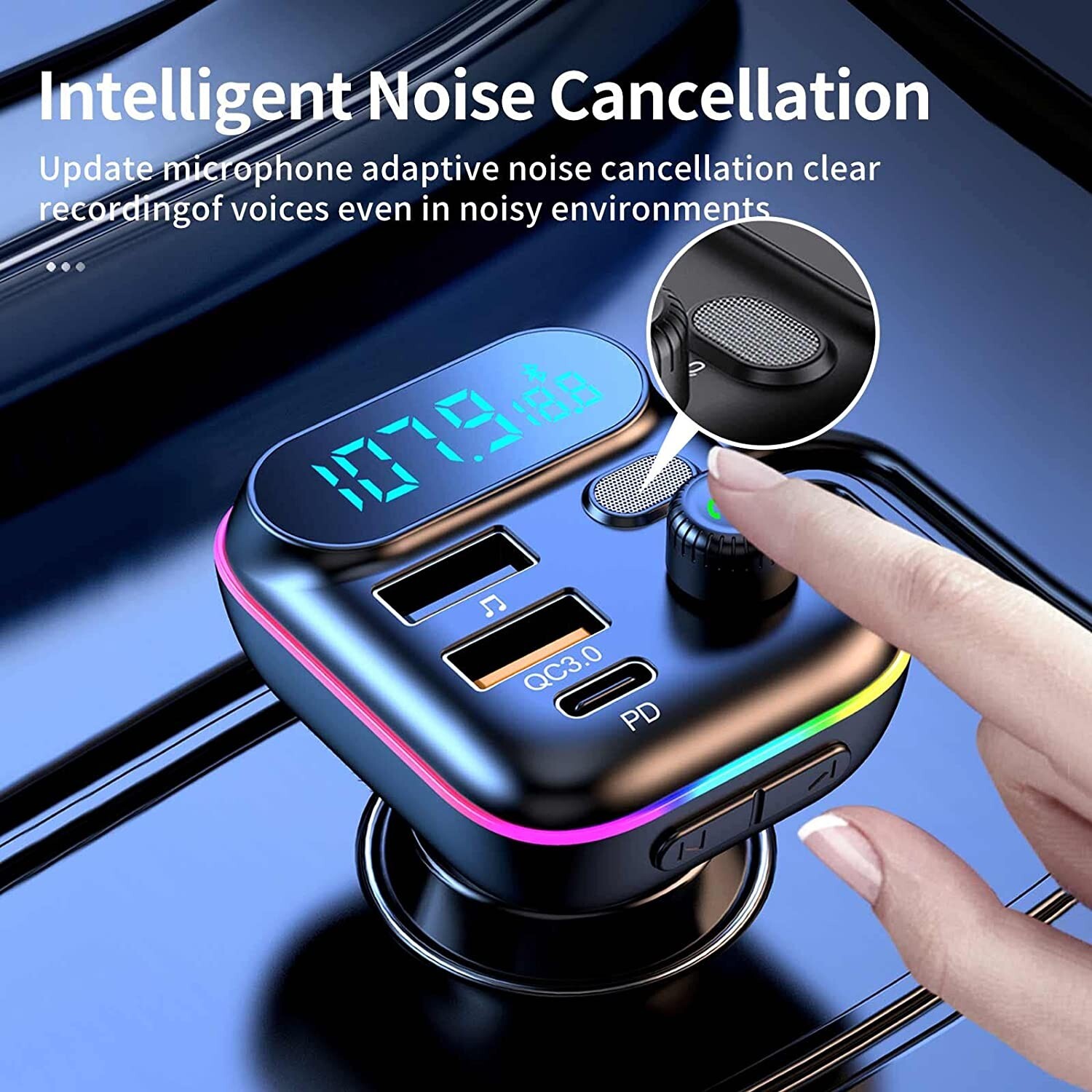 Bluetooth Car Adapter FM Transmitter Handsfree USB AUX Radio MP3 Music Player