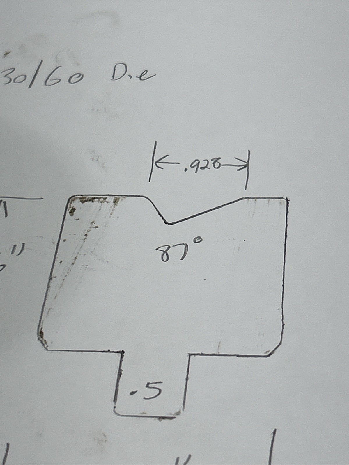 30/60 DIE, BRAKE PRESS DIES V BOTTOM DIE SHEET METAL FORMING DIE. BRAKE PRESS 87