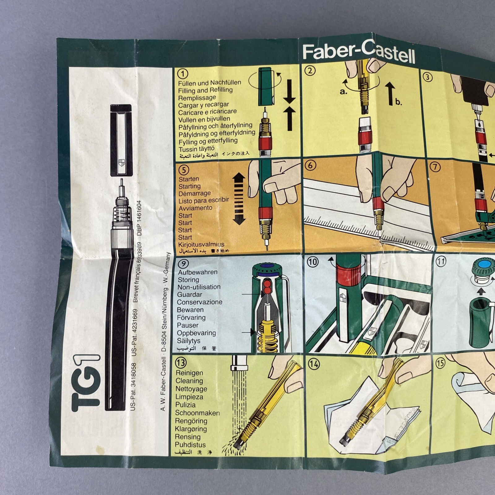 NEW Faber-Castell TG1-S System 454124-S1564 4 Technical Pen set