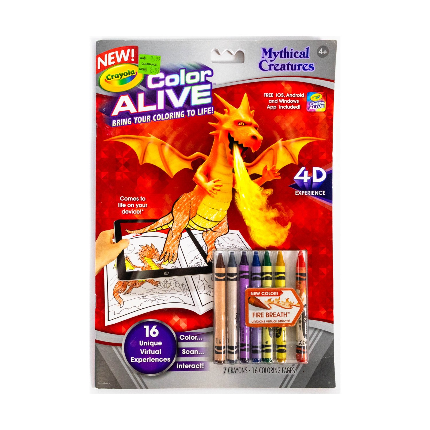 Crayola Toys - Building & Educational Mythical Creatures Coloring Book VG+