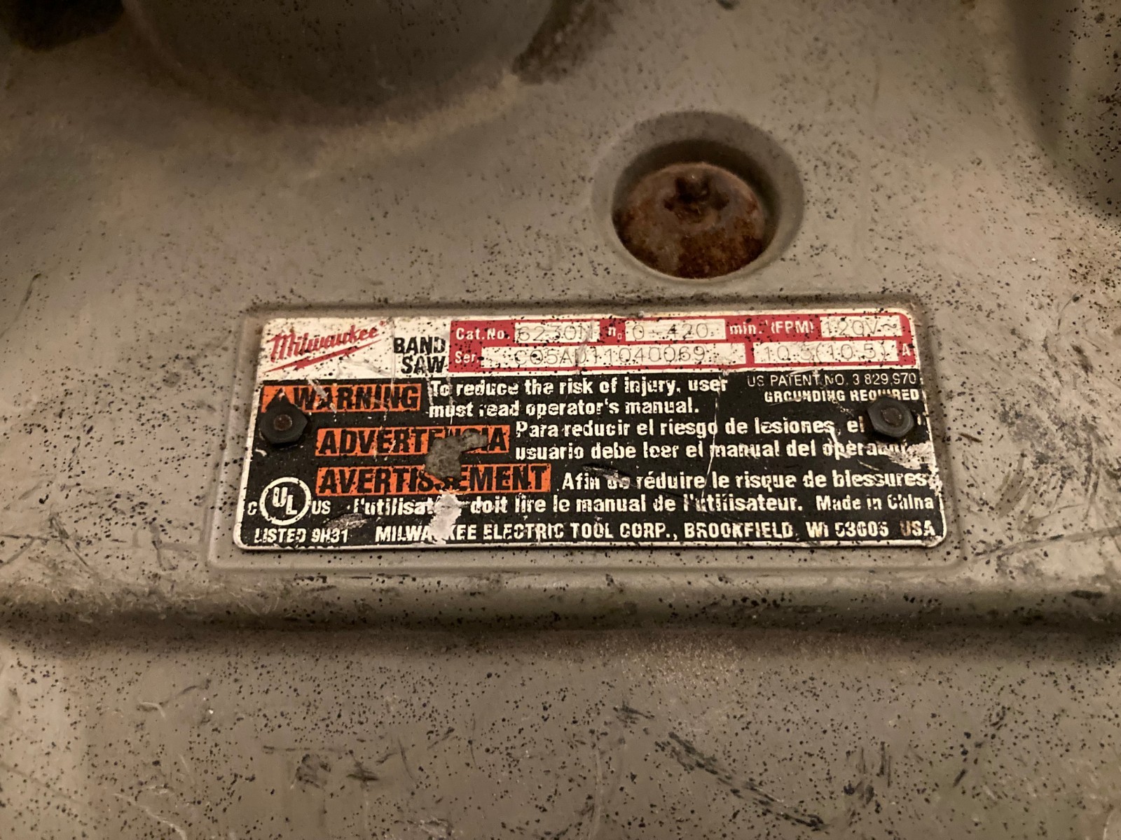 MILWAUKEE 6230N Deep Cut Bandsaw 120 Volt, Speed: 0-420 sfpm Variable