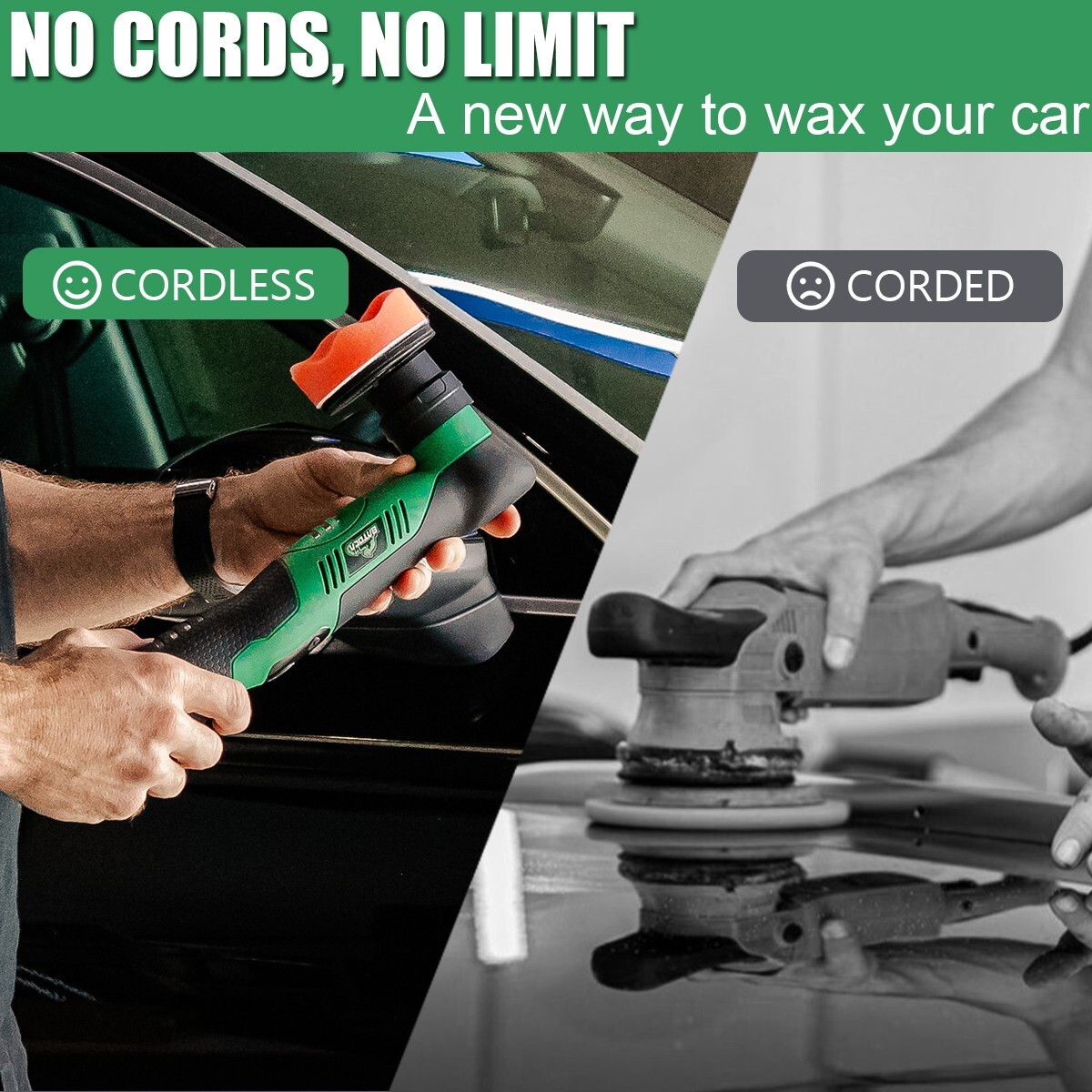 BATOCA S5 Mini Cordless Car Polisher Buffer Sander Polishing Machine RO&DA 1" 3"