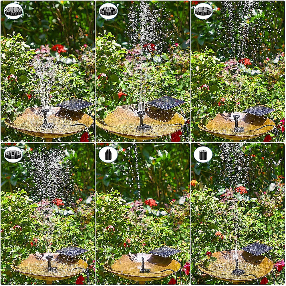 Solar Power Fountain Floating Water Pump for Bird Bath Pond