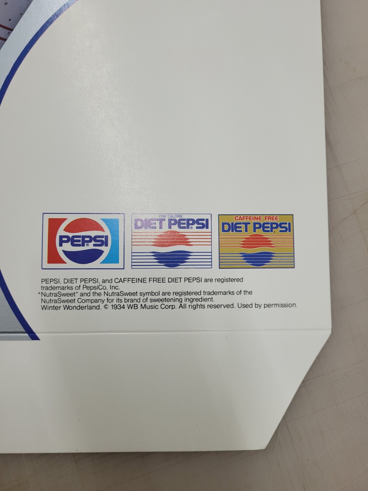 Pepsi / Diet Winter Cool Collection Christmas Pole Sign Store Display