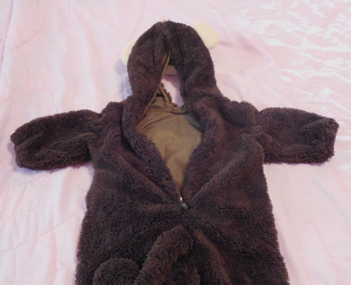 MONKEY Halloween Costume Infant Baby Hood Zip Up Padded Size 9 Months New